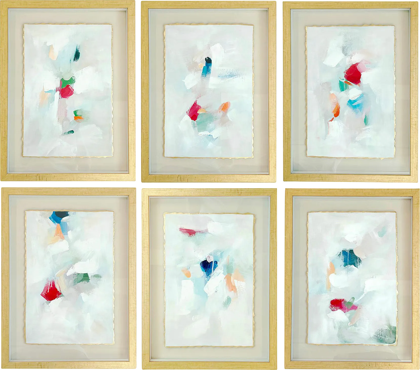 Borah Blue Artwork, Set of 6