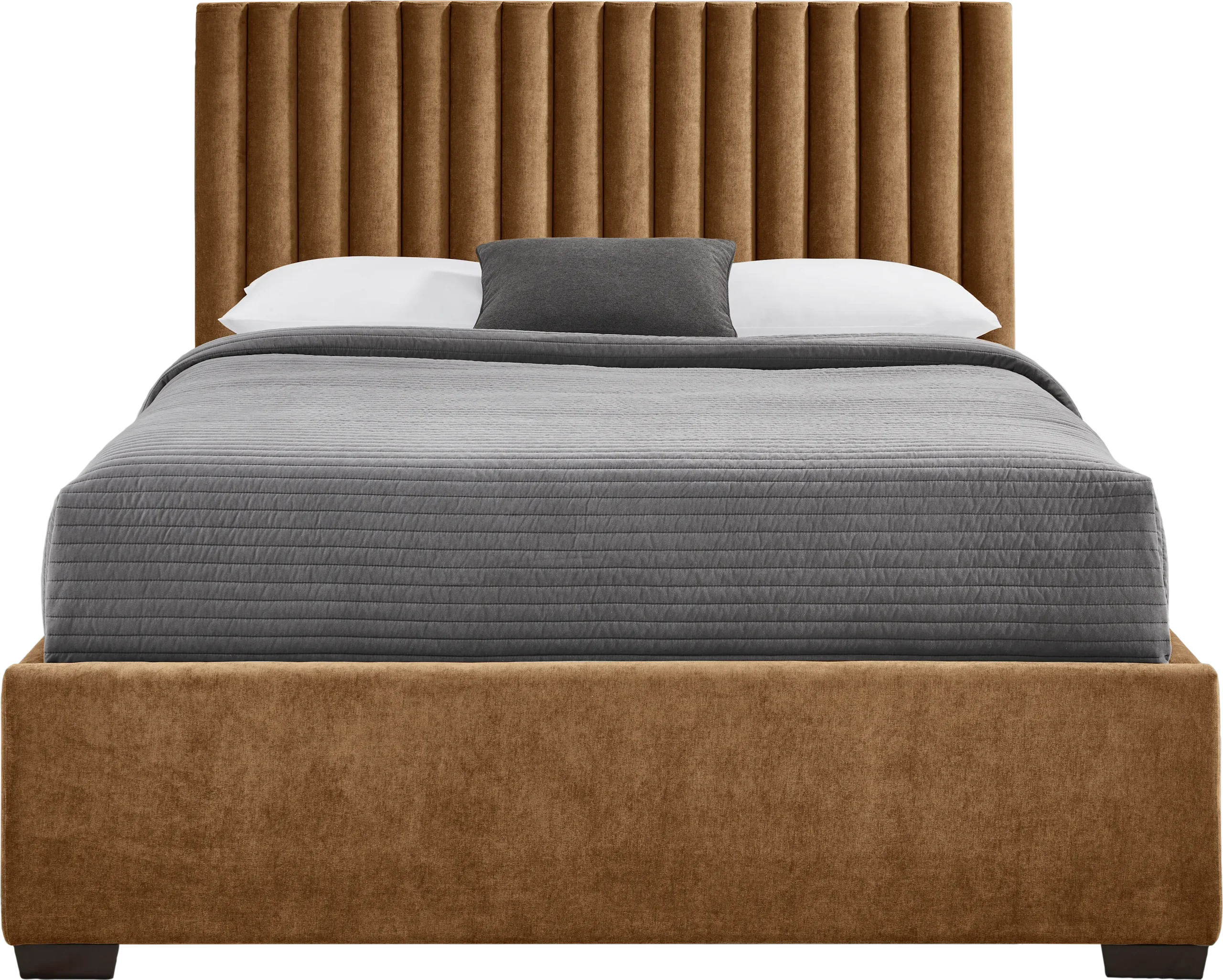 Belvedere Cognac 3 Pc Queen Upholstered Bed