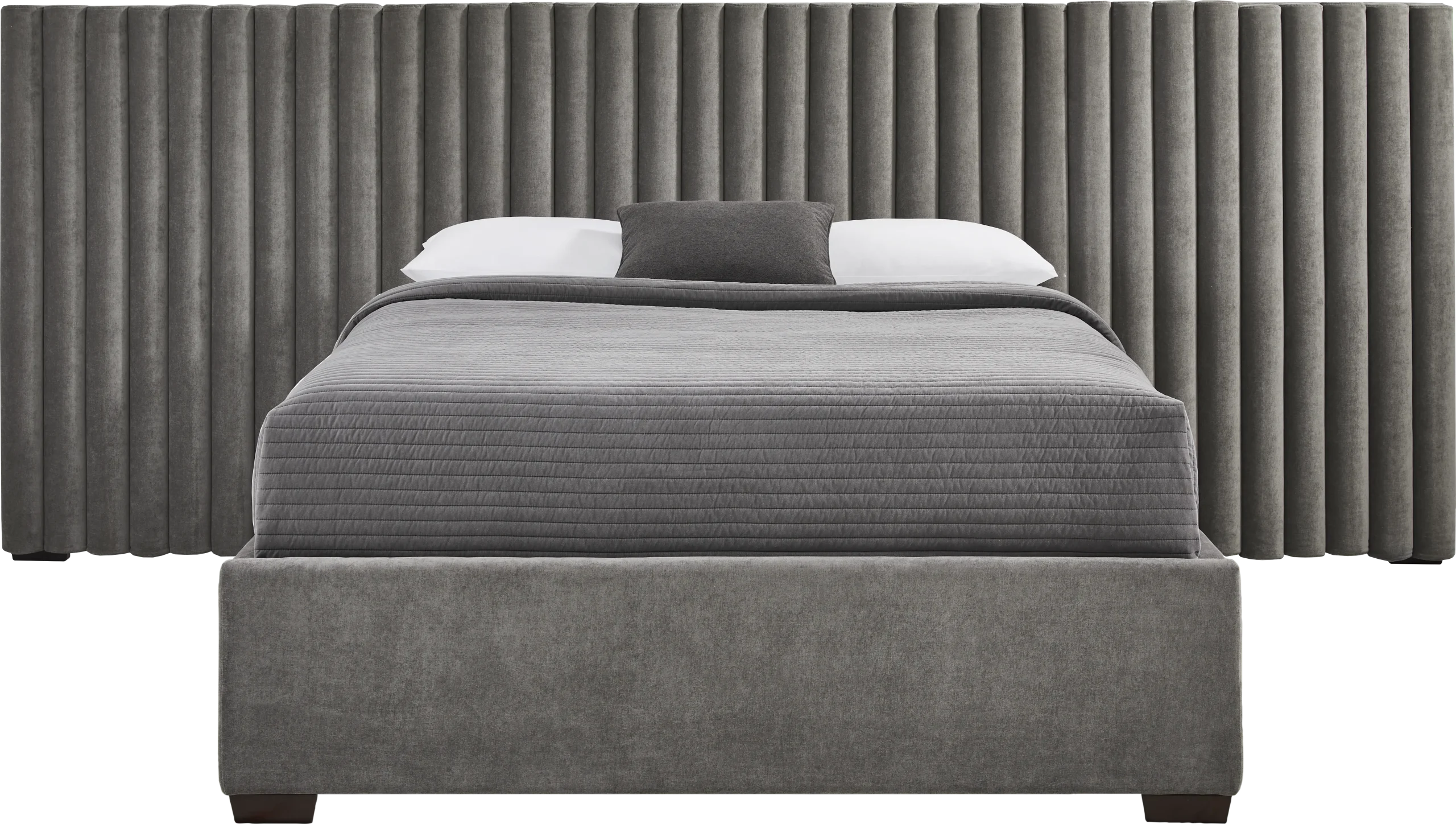 Belvedere Smoke 4 Pc King Upholstered Wall Bed