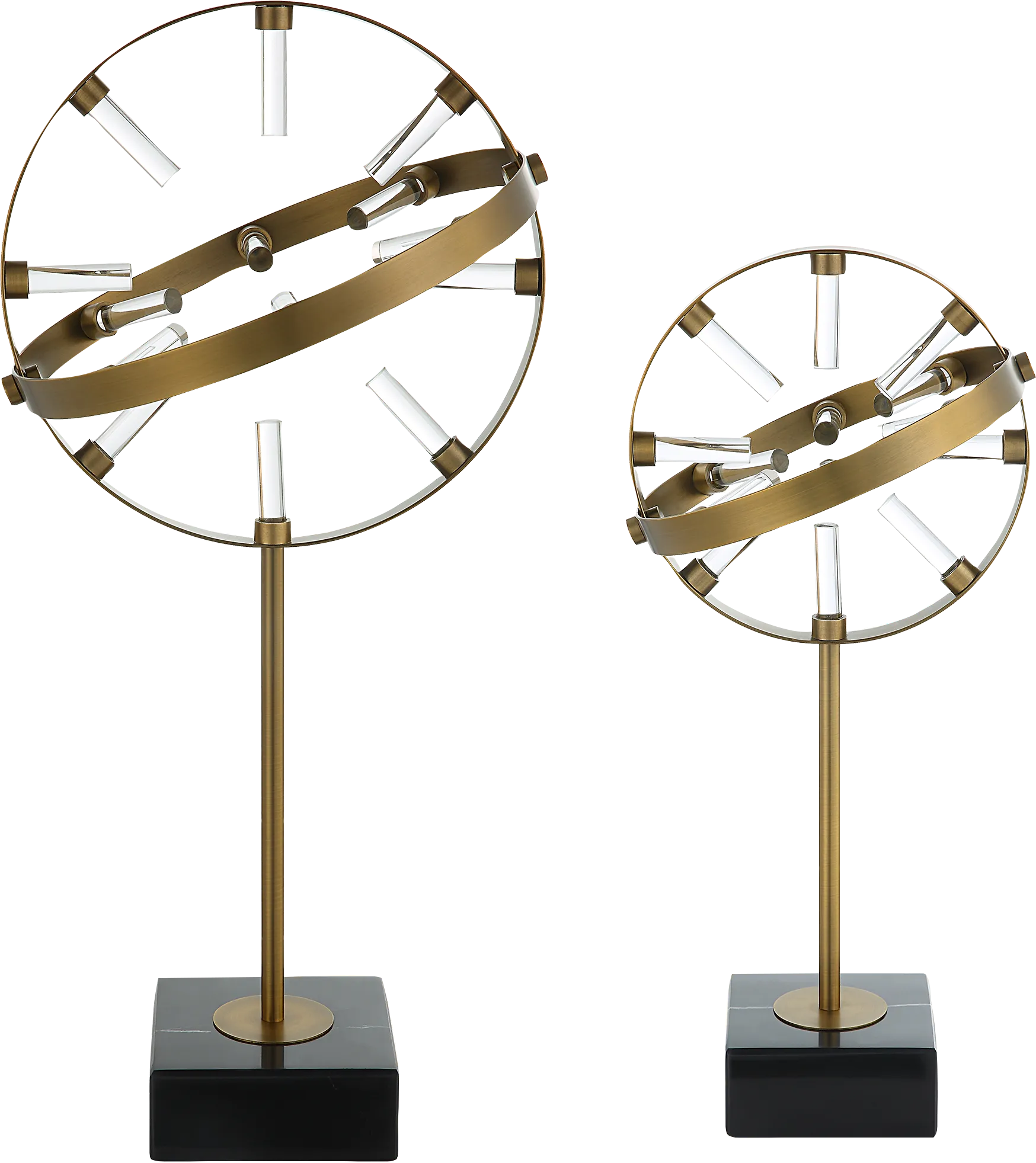 Camrin Brass Sculptures, Set of 2