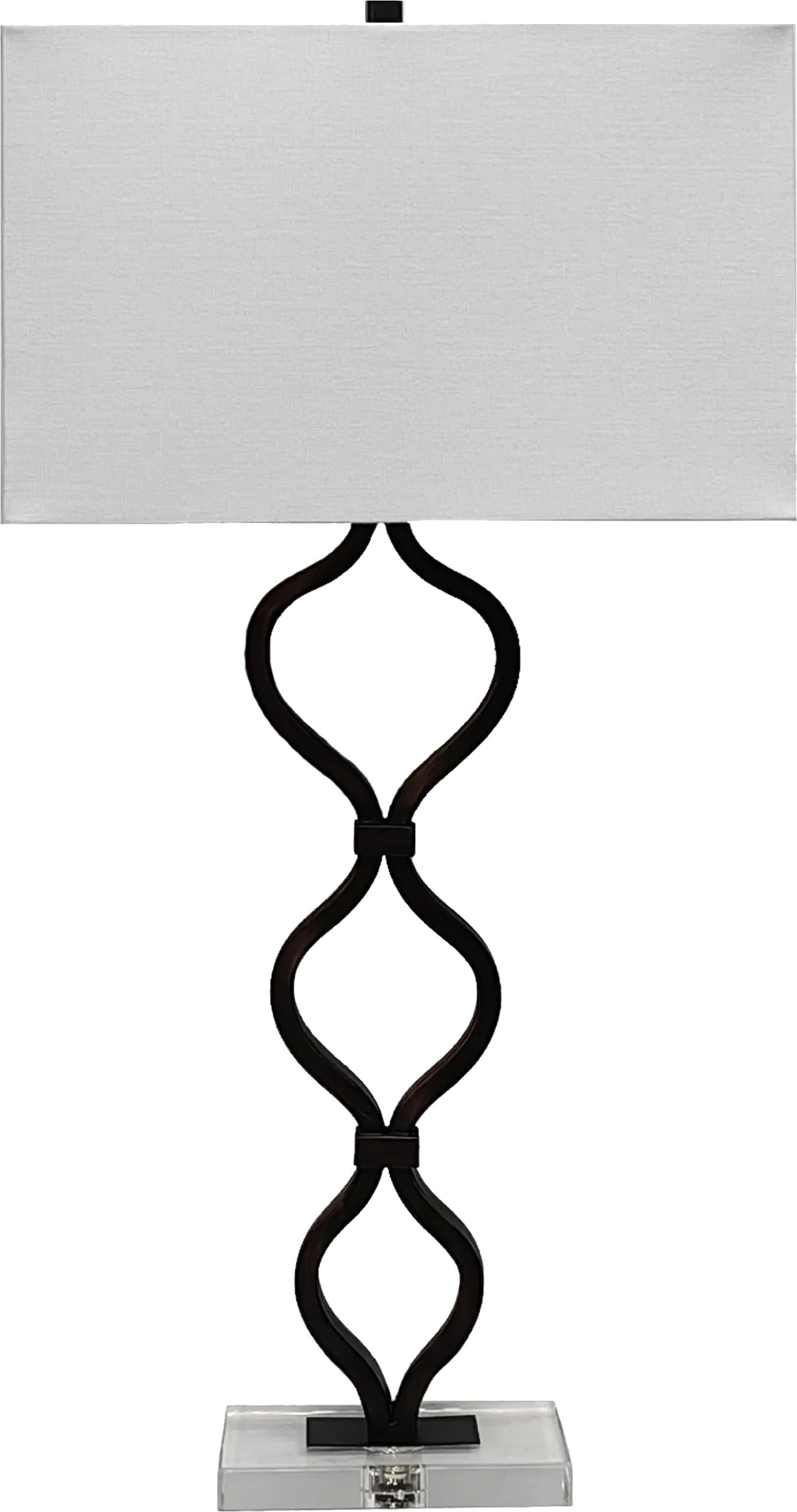 Ceralene Circle Black Lamp
