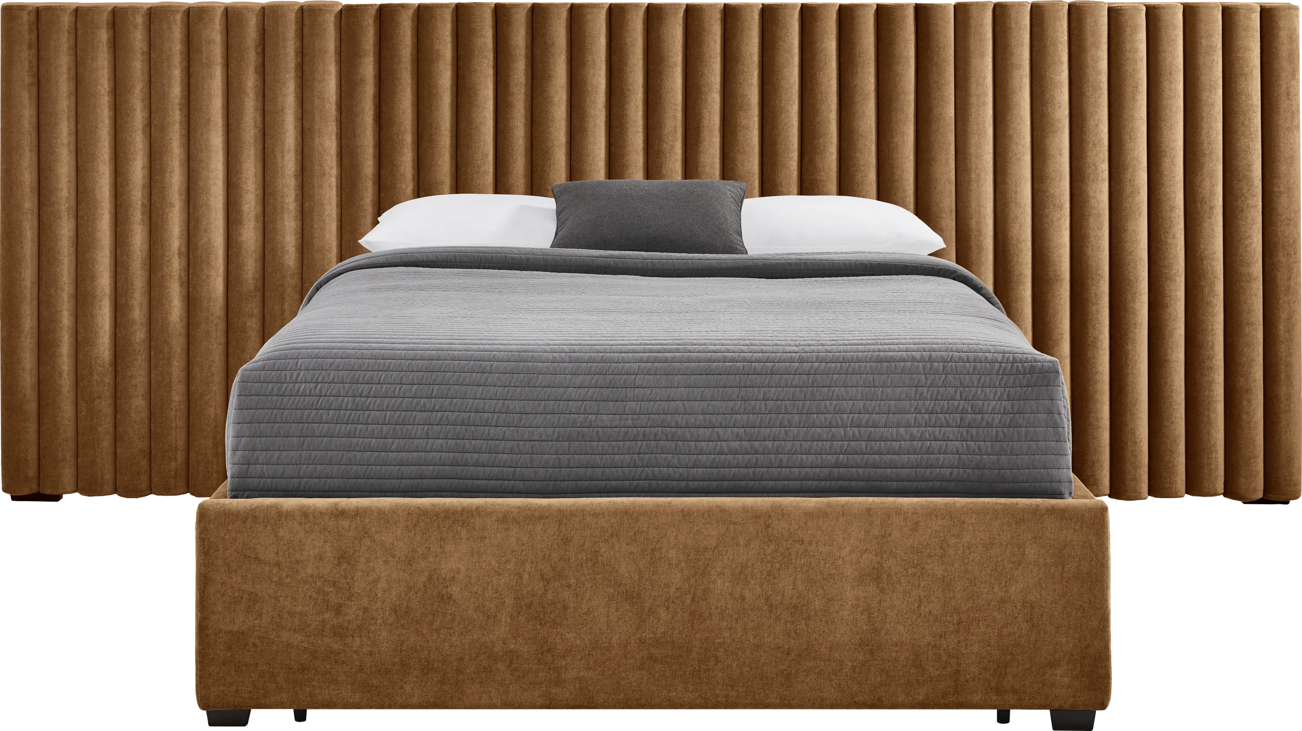 Belvedere Cognac 4 Pc King Upholstered Storage Wall Bed