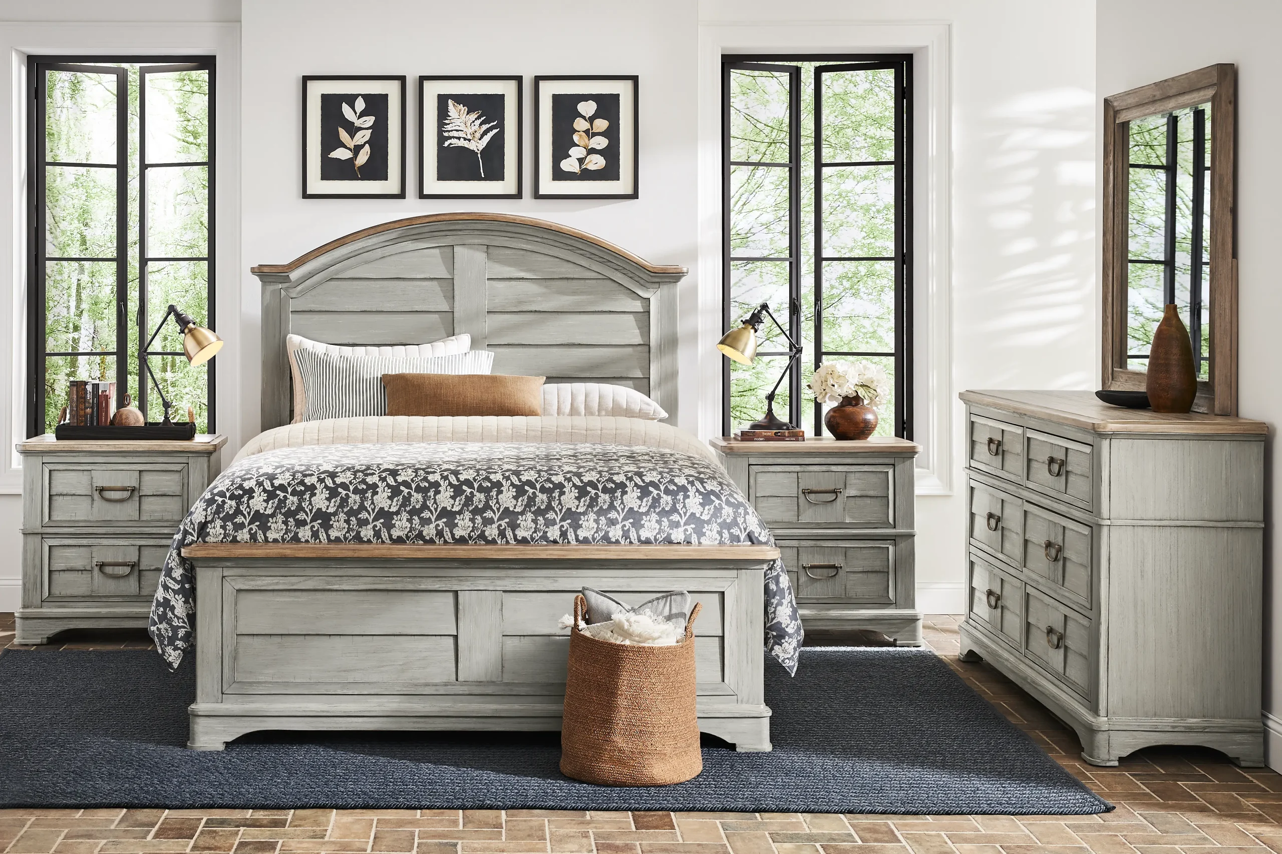Edisto Bay Gray 5 Pc King Panel Bedroom