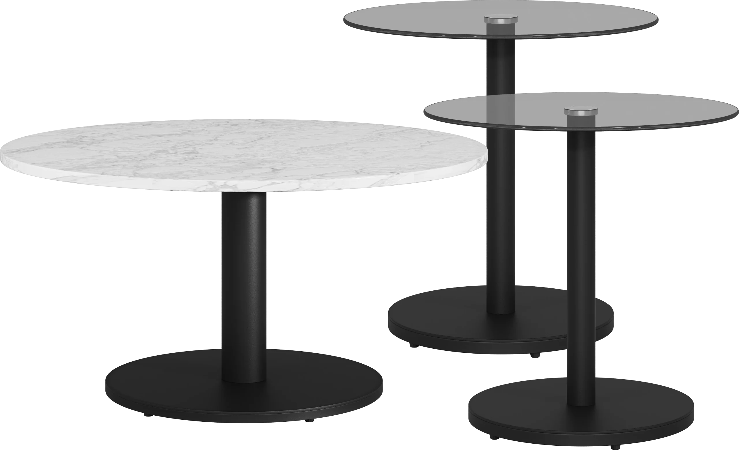 Charmaine Black 3 Pc Table Set