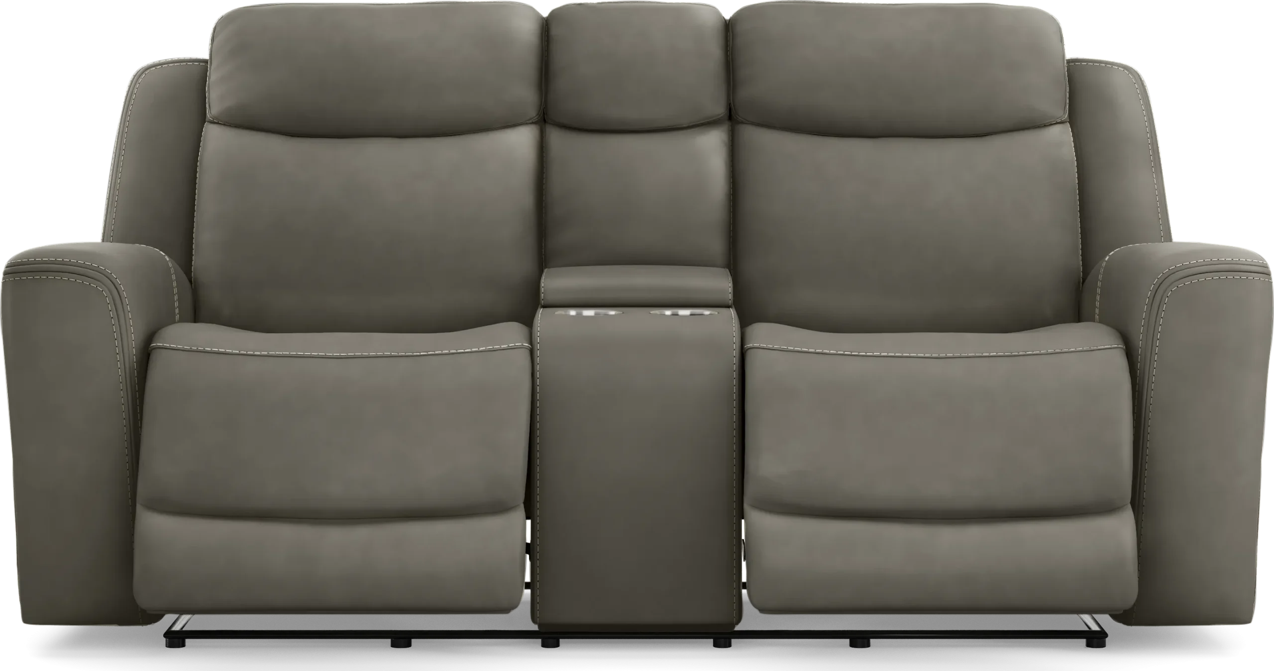 Davidson Leather Dual Power Reclining Loveseat
