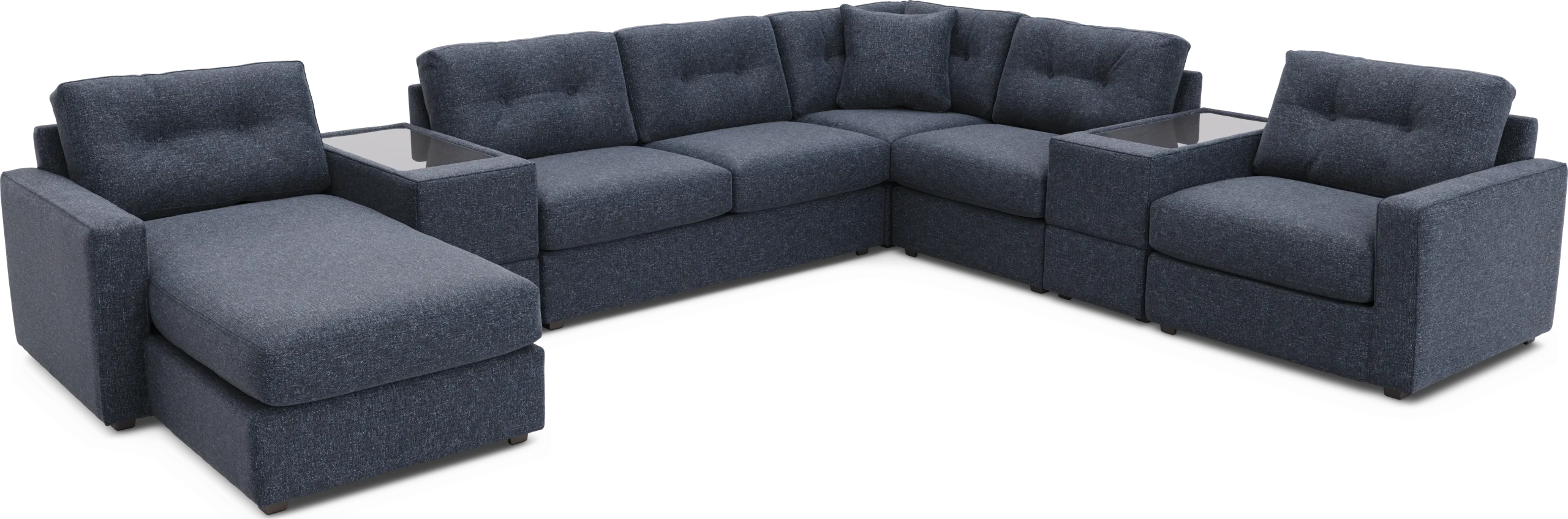 Dark Blue 7 Pc ModularOne Gel Foam Sleeper