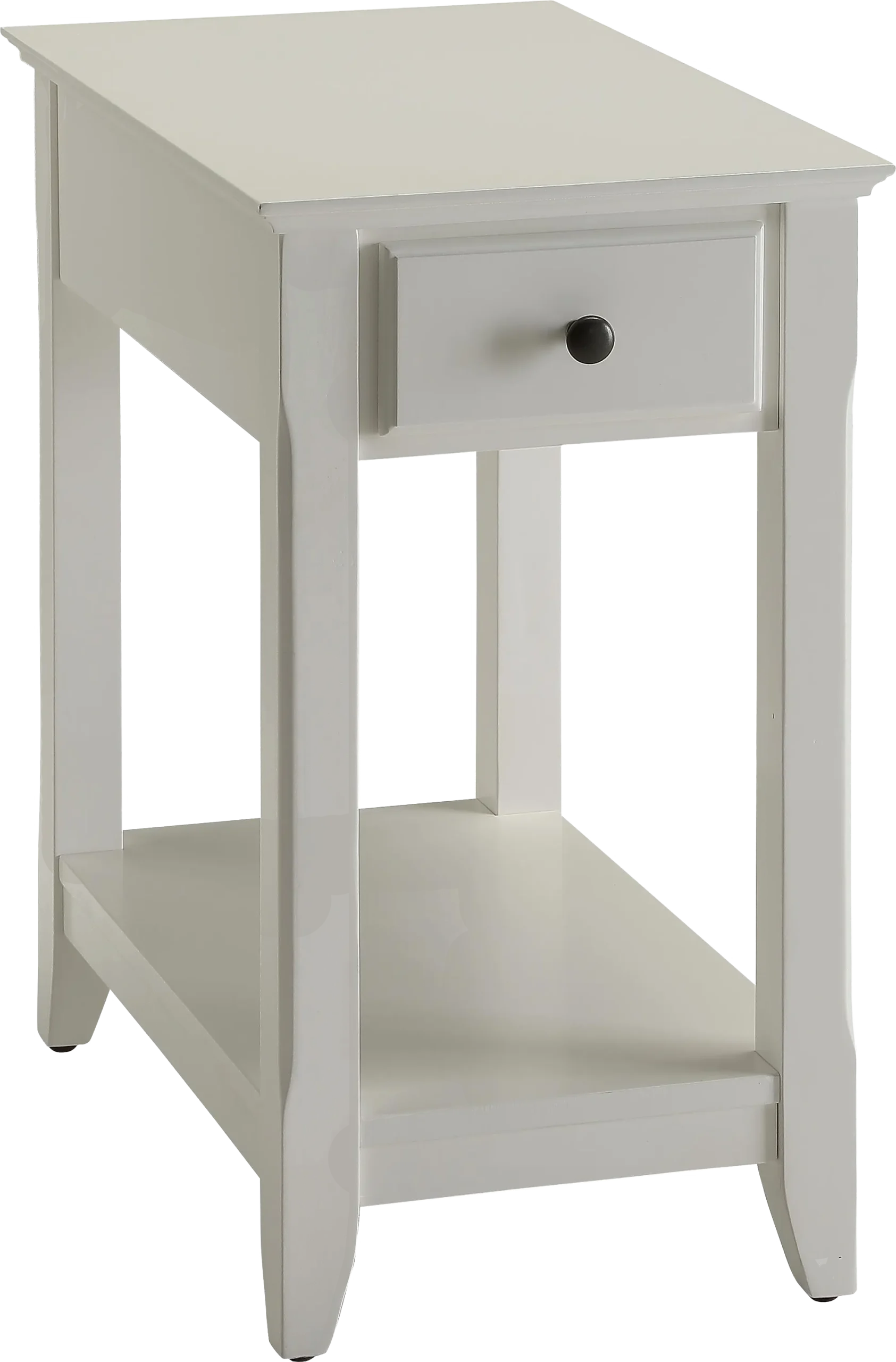 Bertie White Chairside Table