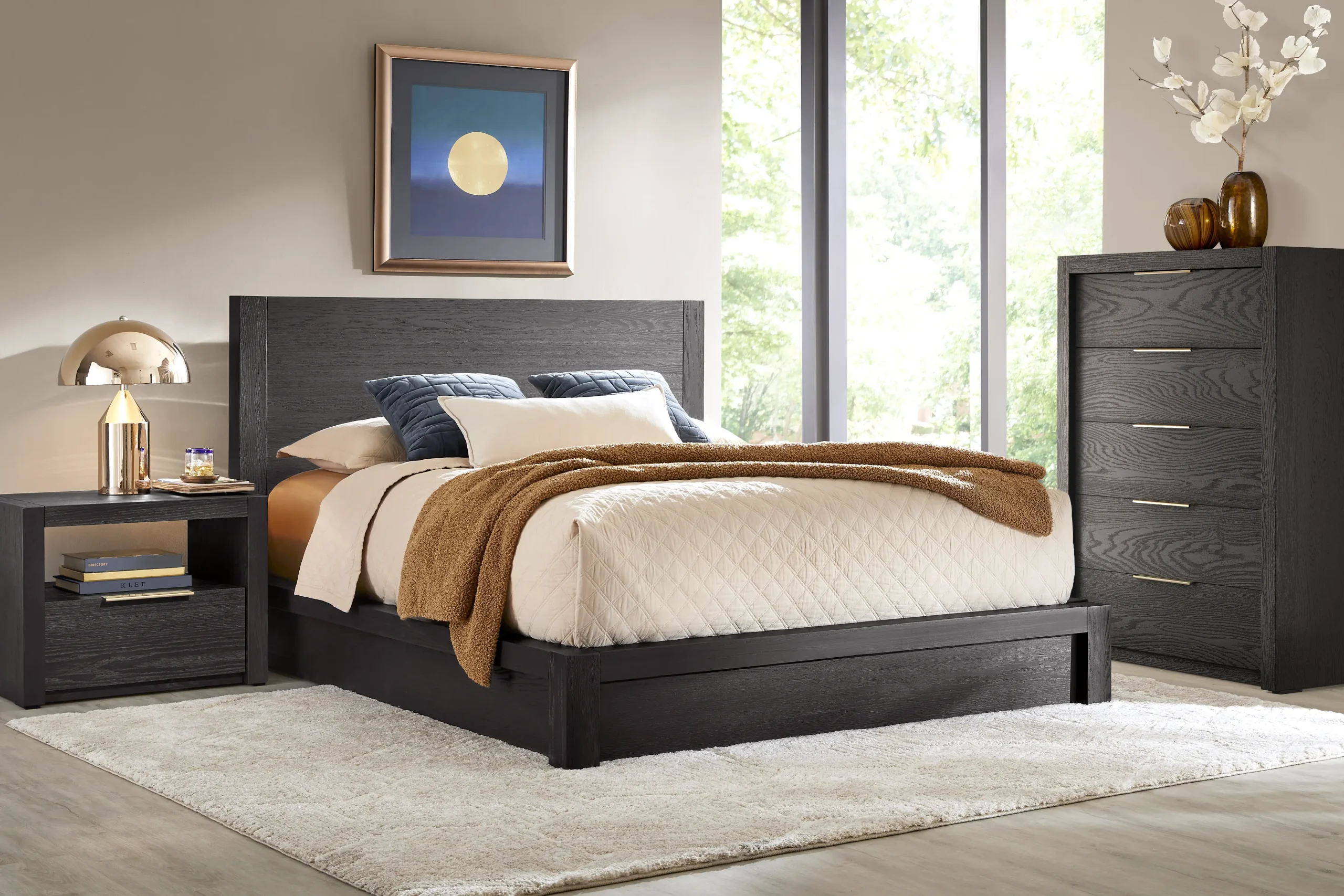 Easton Park Black 5 Pc King Panel Bedroom