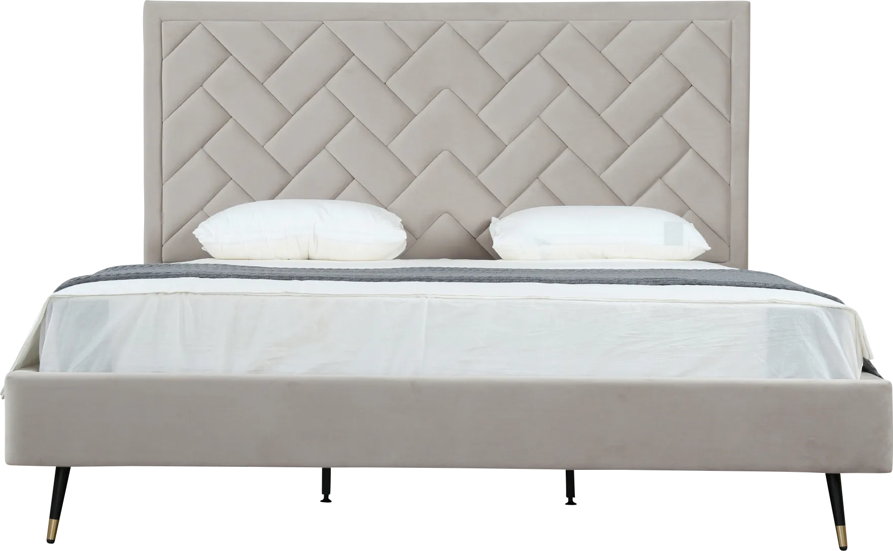 Bevra Light Gray King Bed