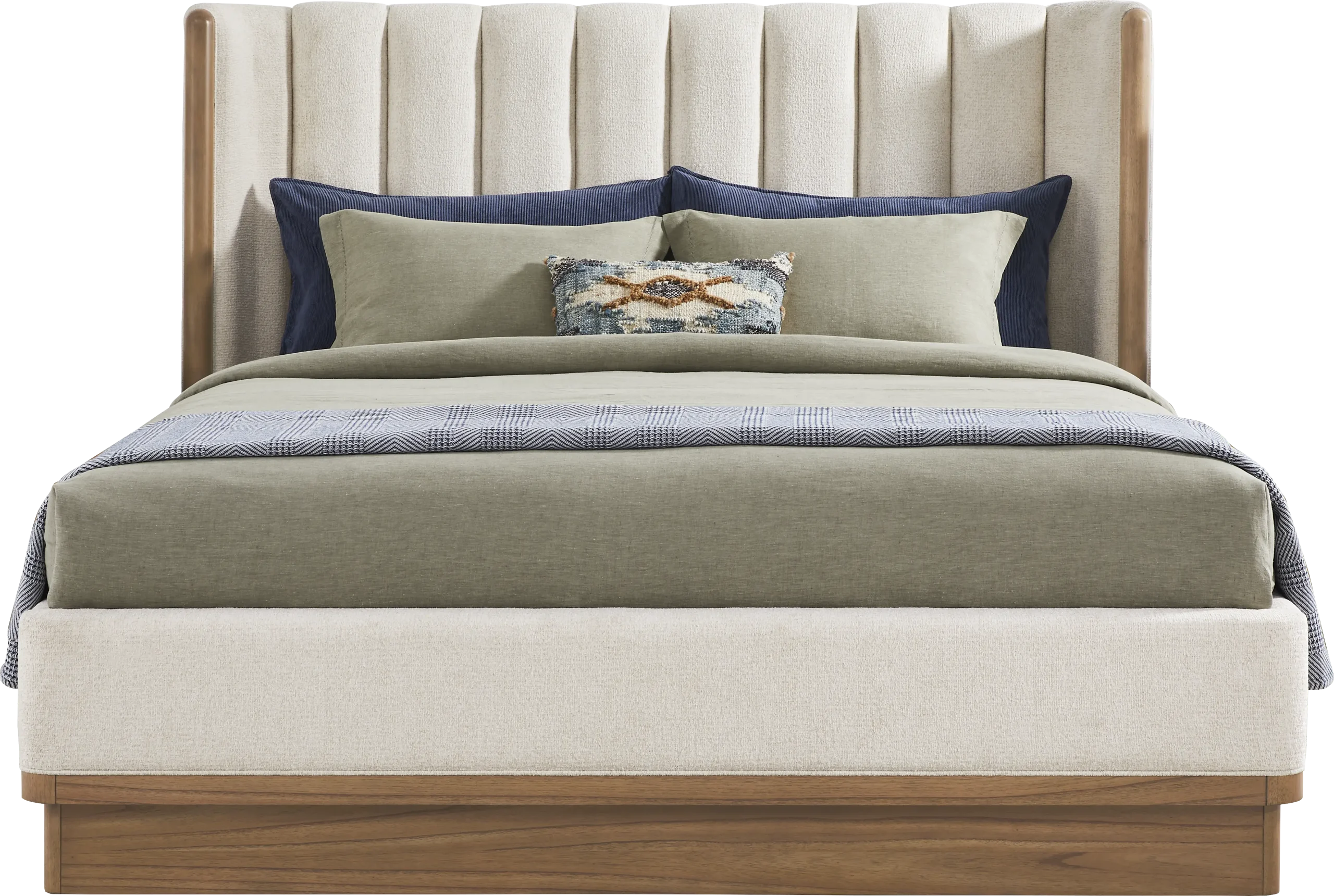 Bristol Bay Brown 3 Pc Queen Upholstered Bed