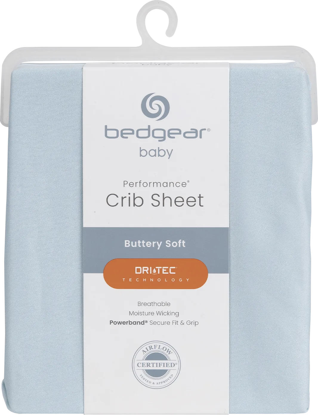 Bedgear Dri-Tec Baby Blue Crib Bed Sheet