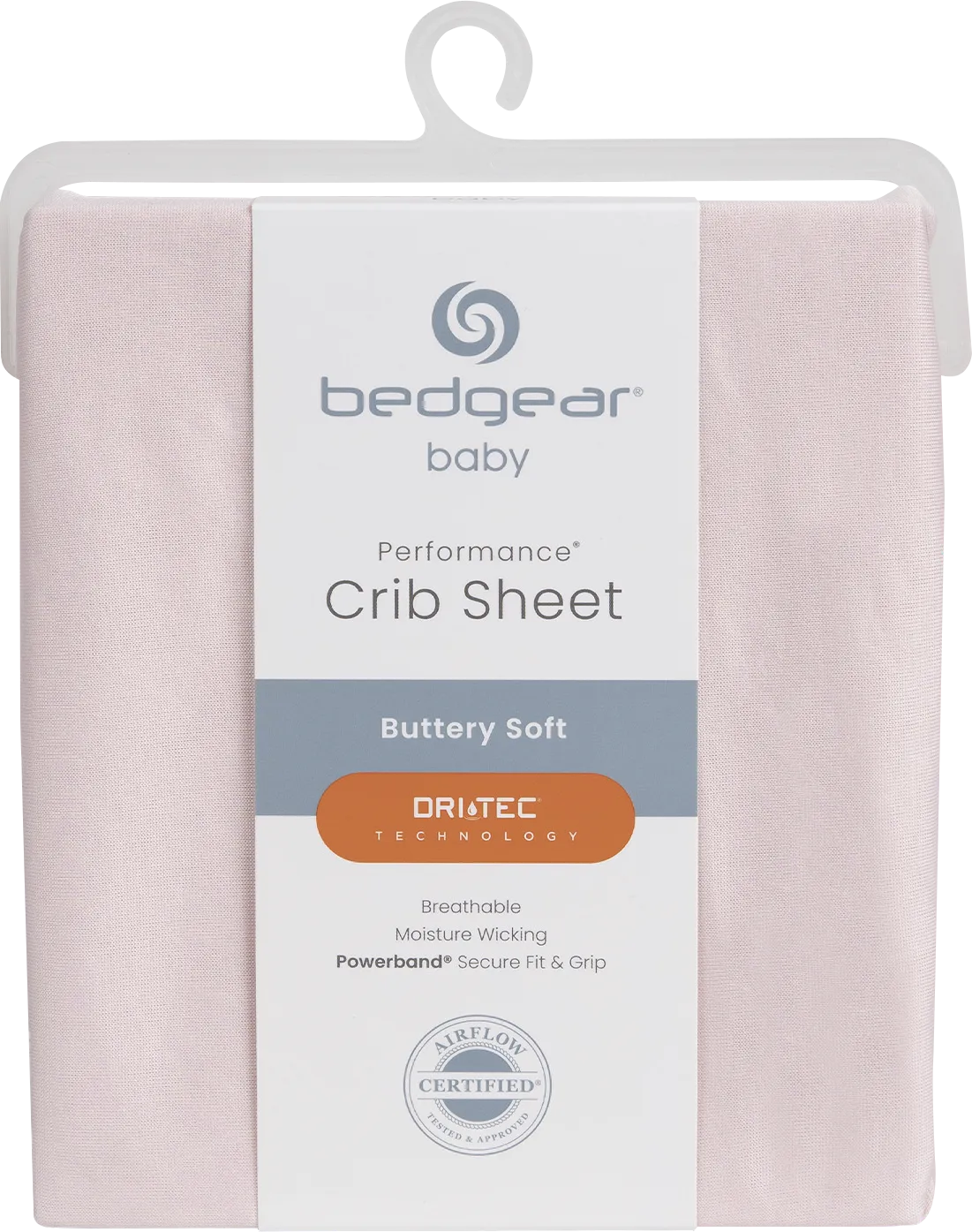 Bedgear Dri-Tec Light Pink Crib Bed Sheet