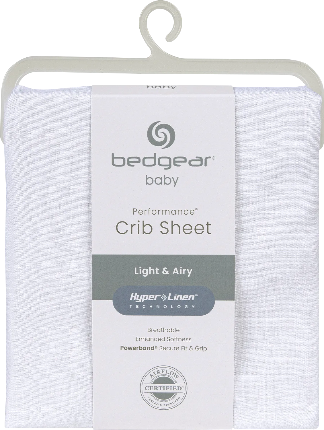 Bedgear Hyper-Linen Bright White Crib Bed Sheet