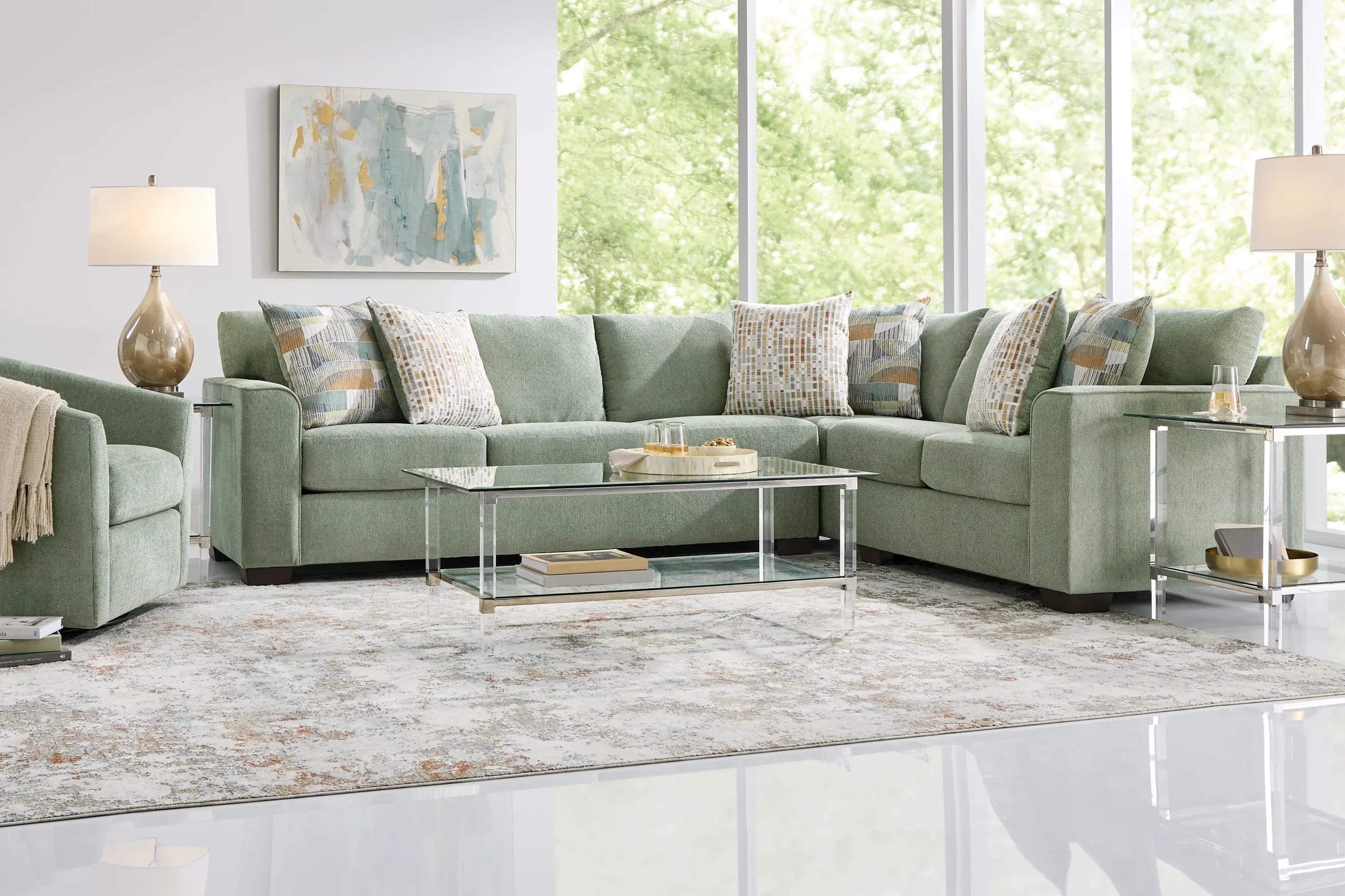 Delcrest 5 Pc Premium Sleeper Living Room Set