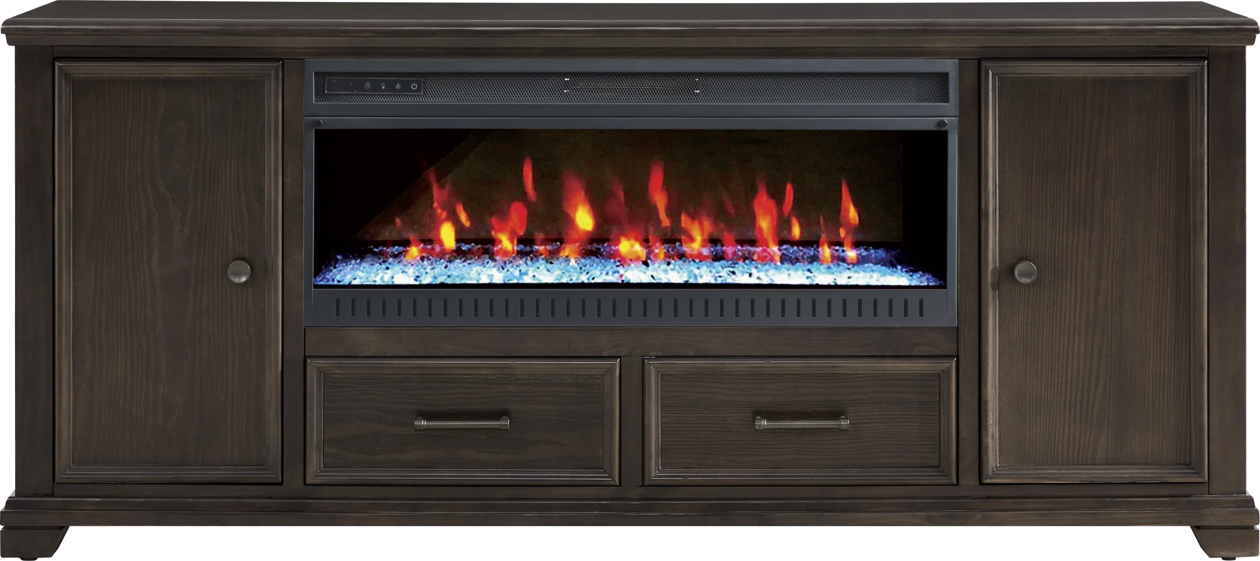 Canyon River Java 81 in. Console with Electric Fireplace