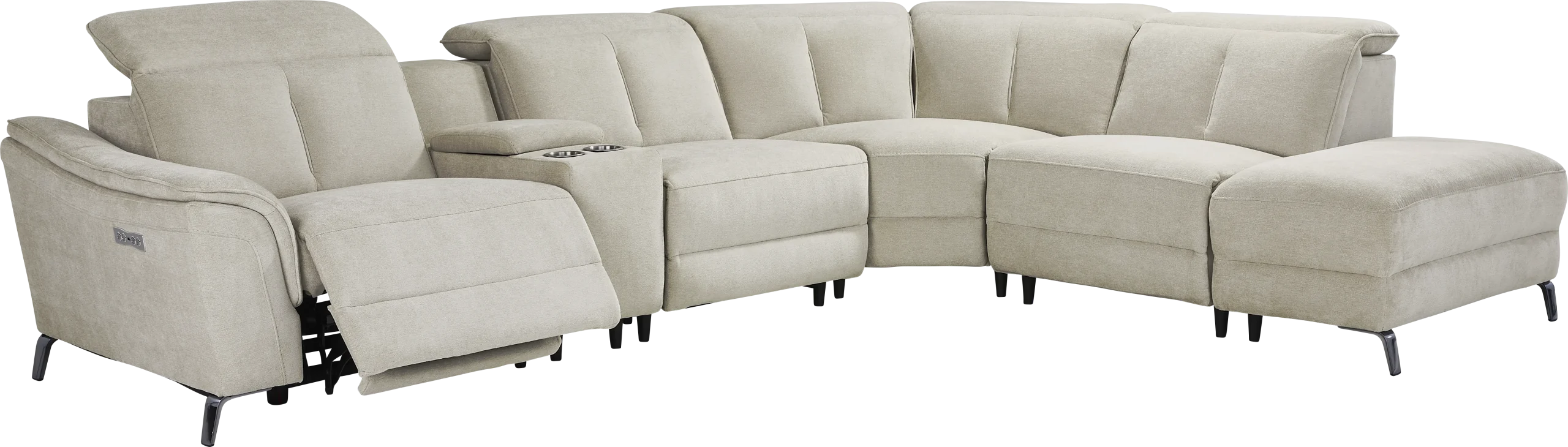 Cavani 6 Pc Dual Power Reclining Sectional