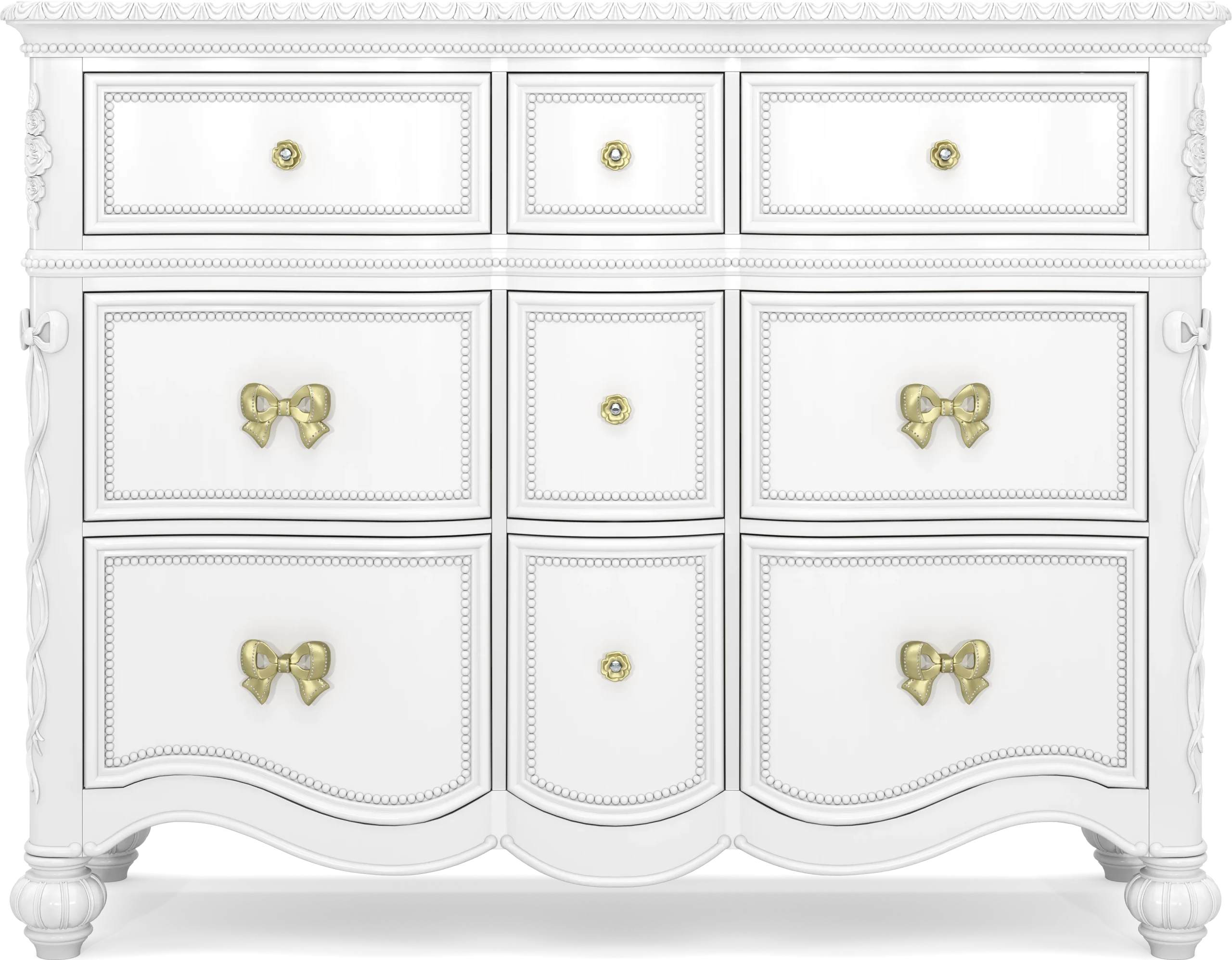 Disney Princess Sparkle White 9 Drawer Dresser