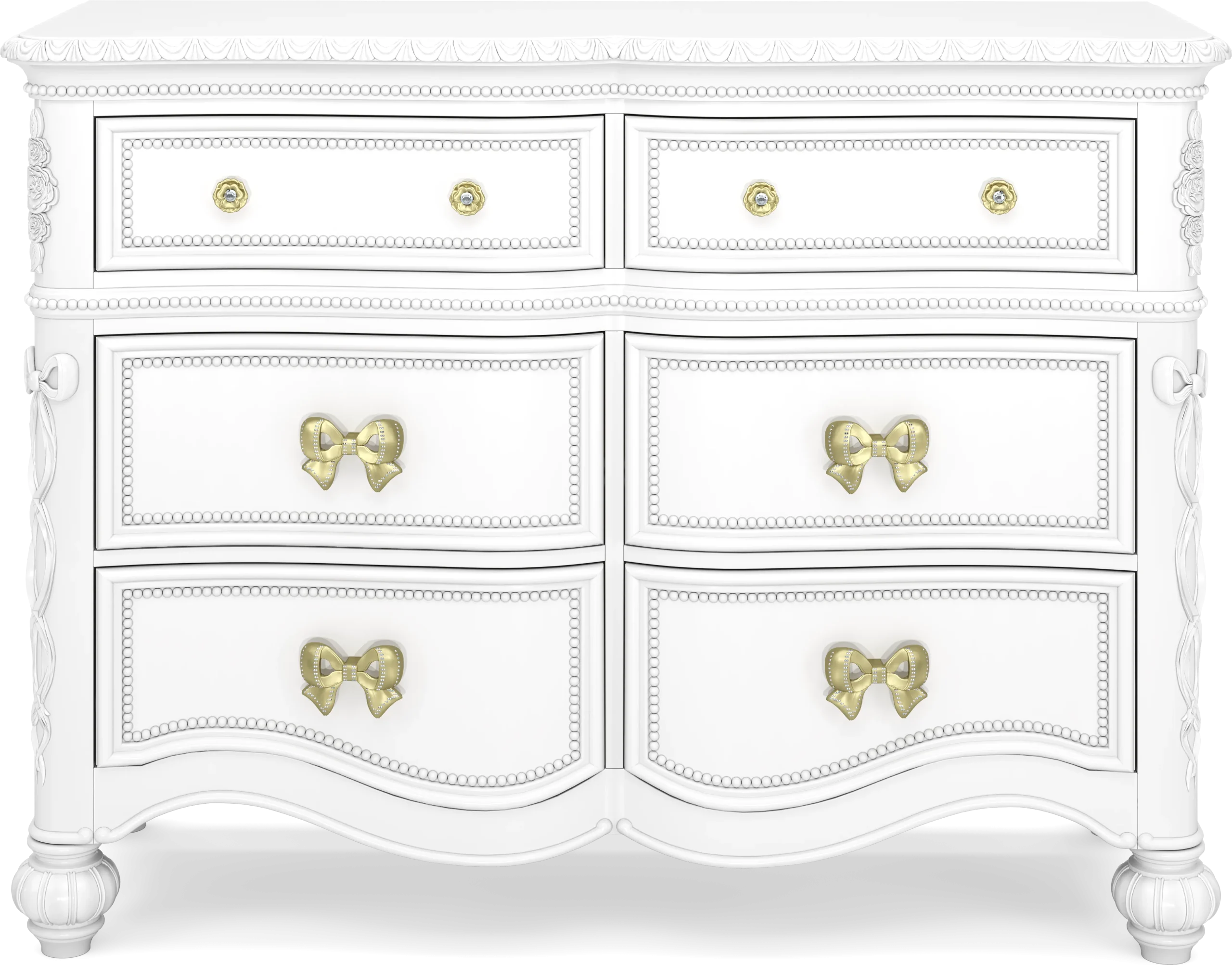 Disney Princess Sparkle White 6 Drawer Dresser