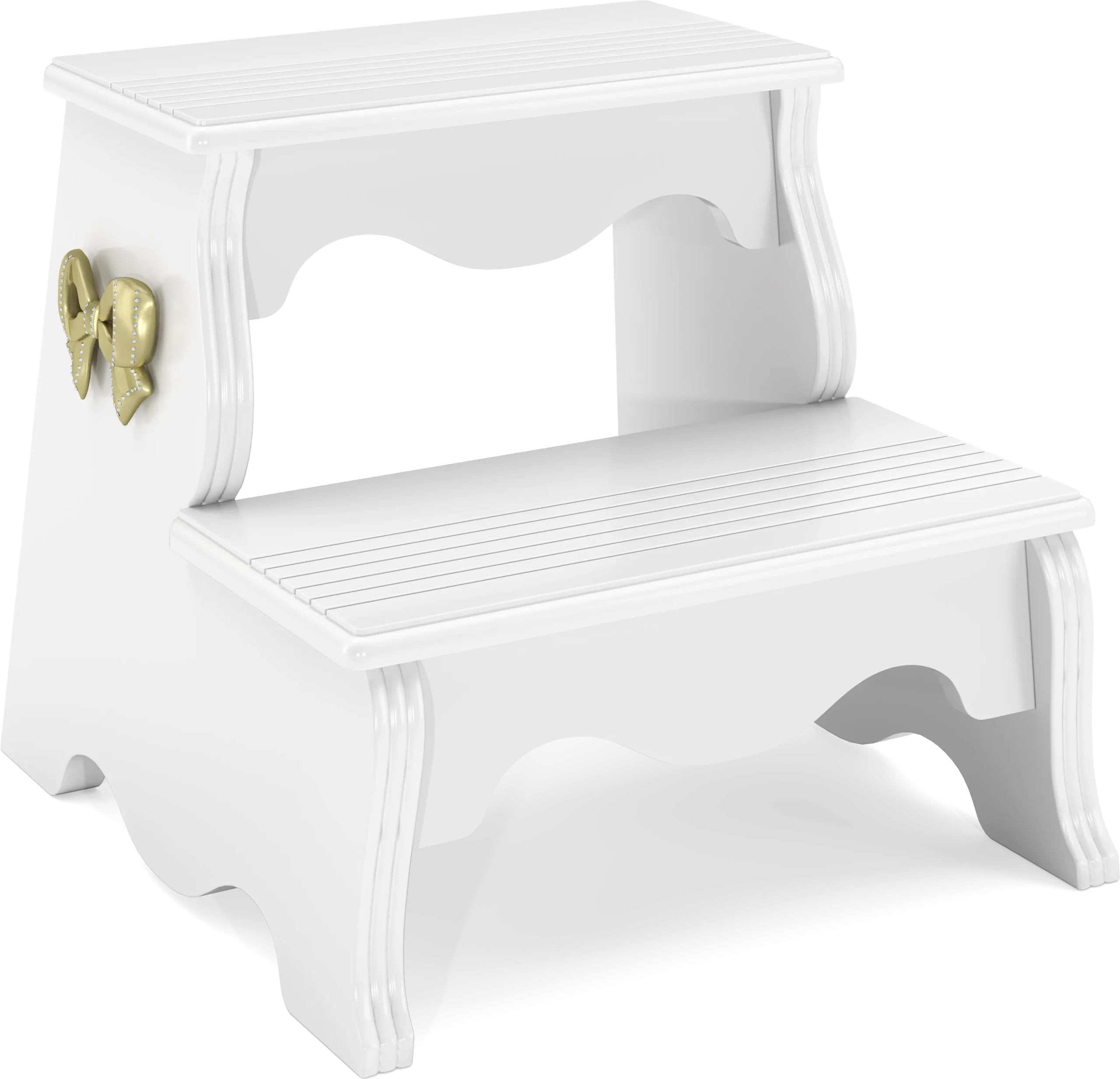Disney Princess Sparkle White Bed Step Stool