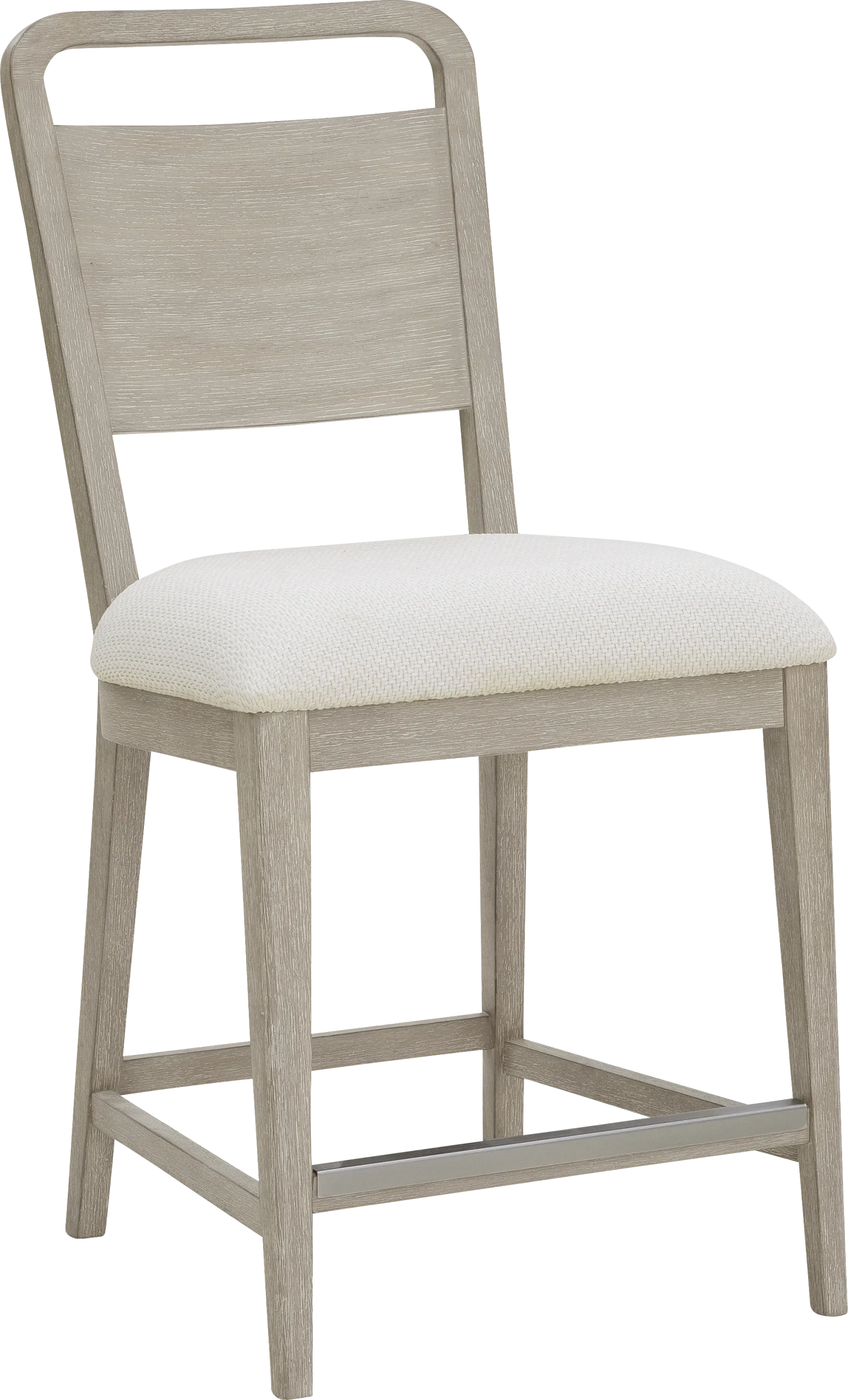 Canyon Light Gray Wood Back Counter Stool