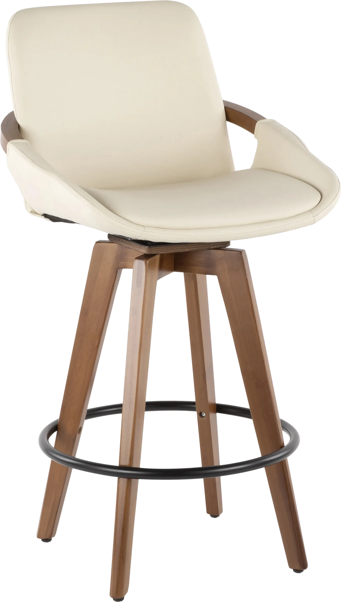 Daylilly Cream Swivel Counter Height Stool