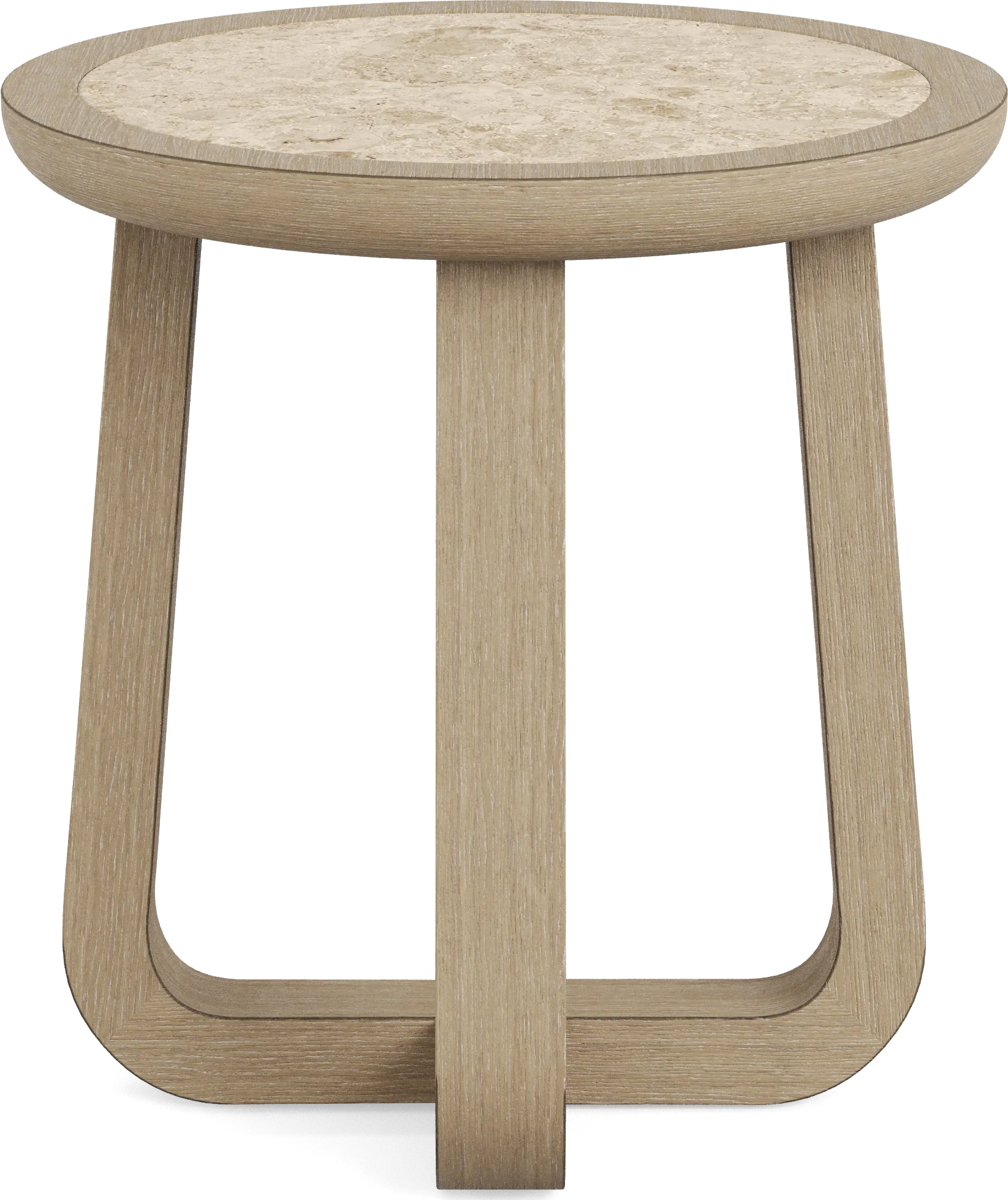 Canyon Sandstone Round End Table with Stone Top