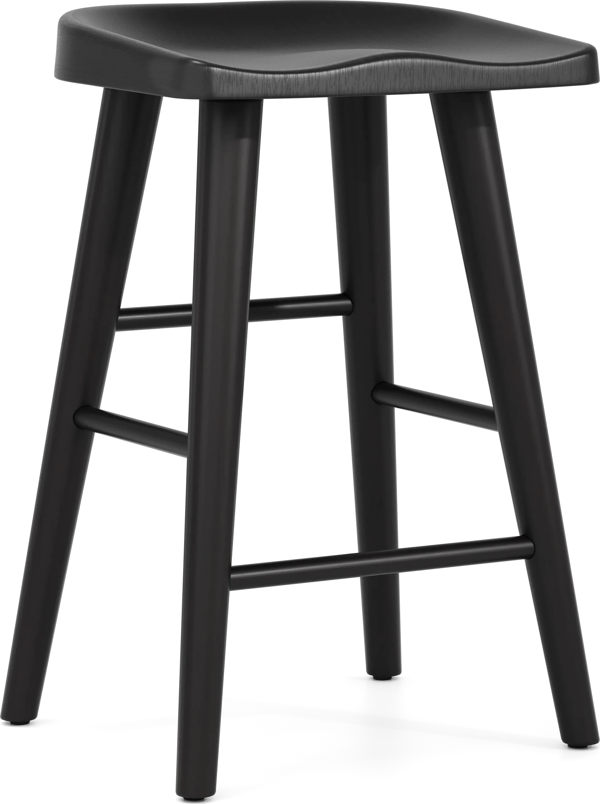 Creston Point Black Tractor Stool