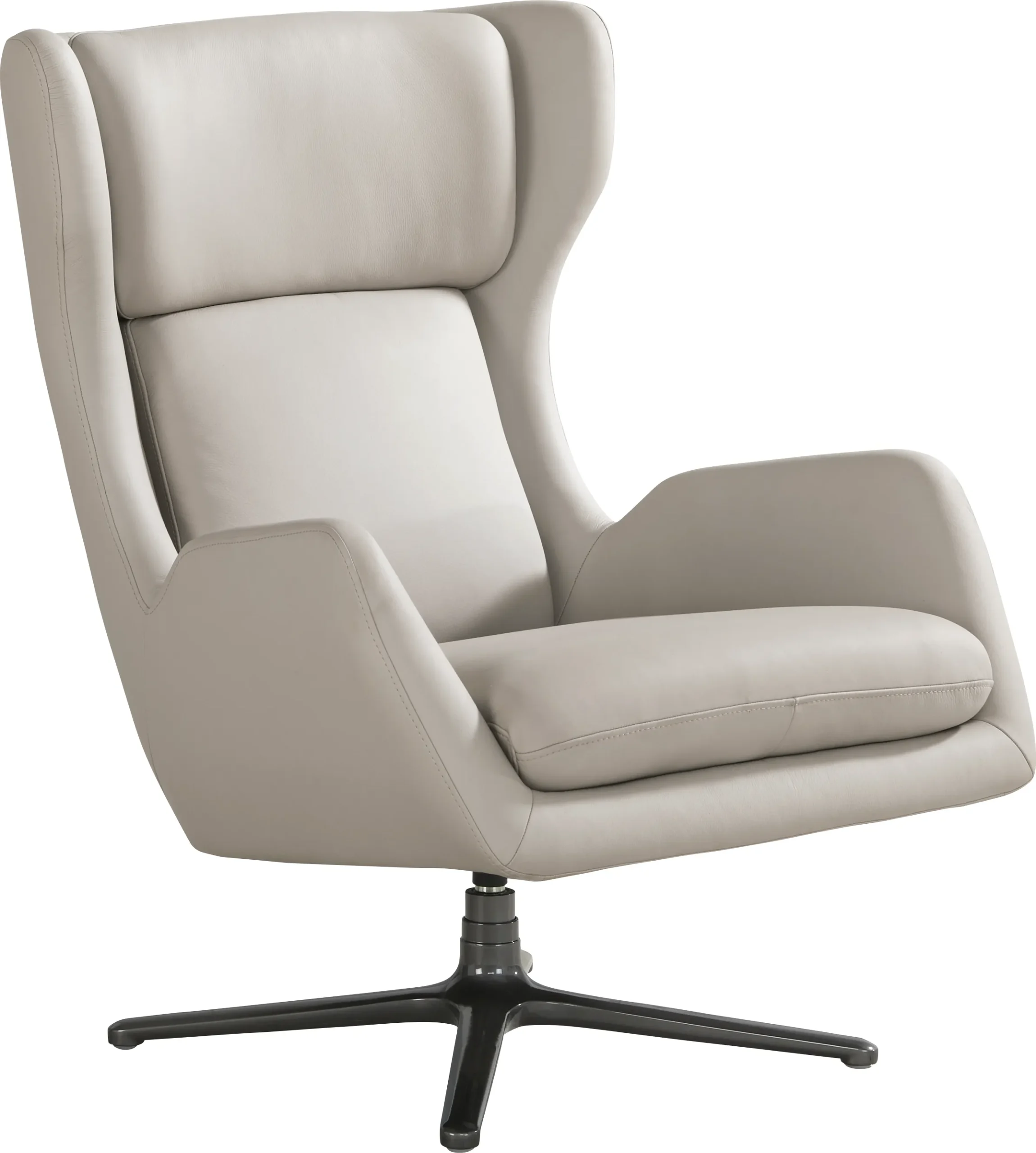 Camelot Leather Swivel Accent Chair