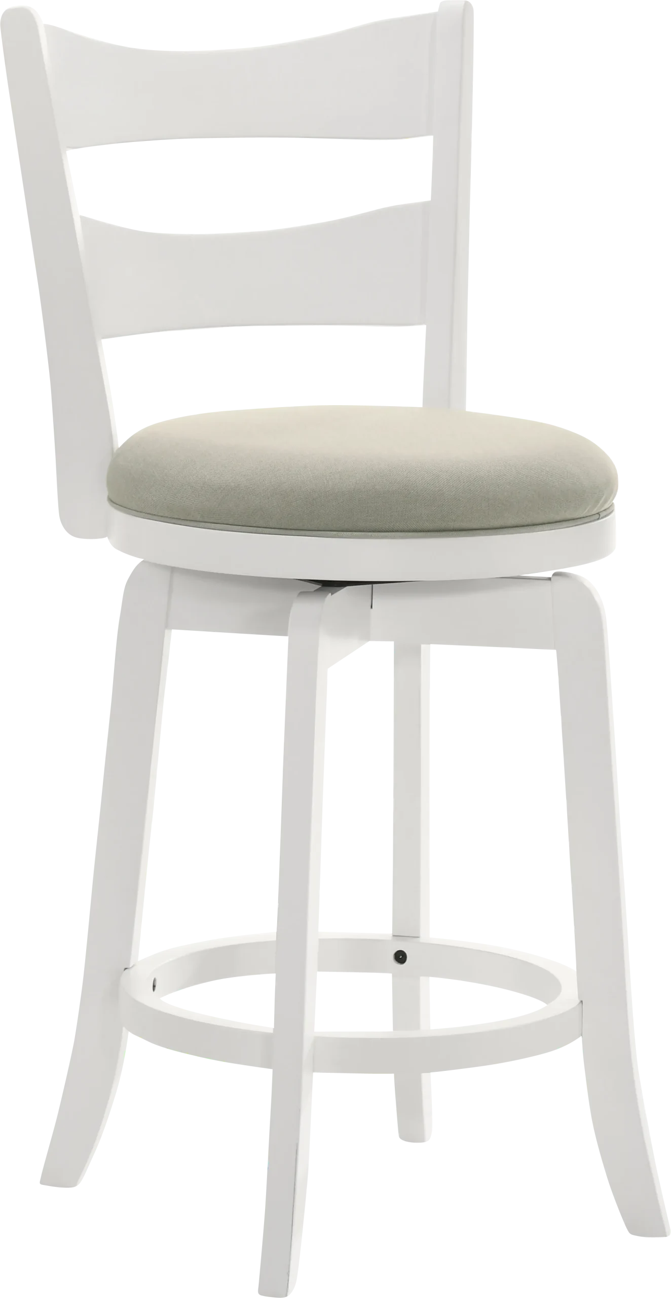 Cannonics II White and Beige Barstool
