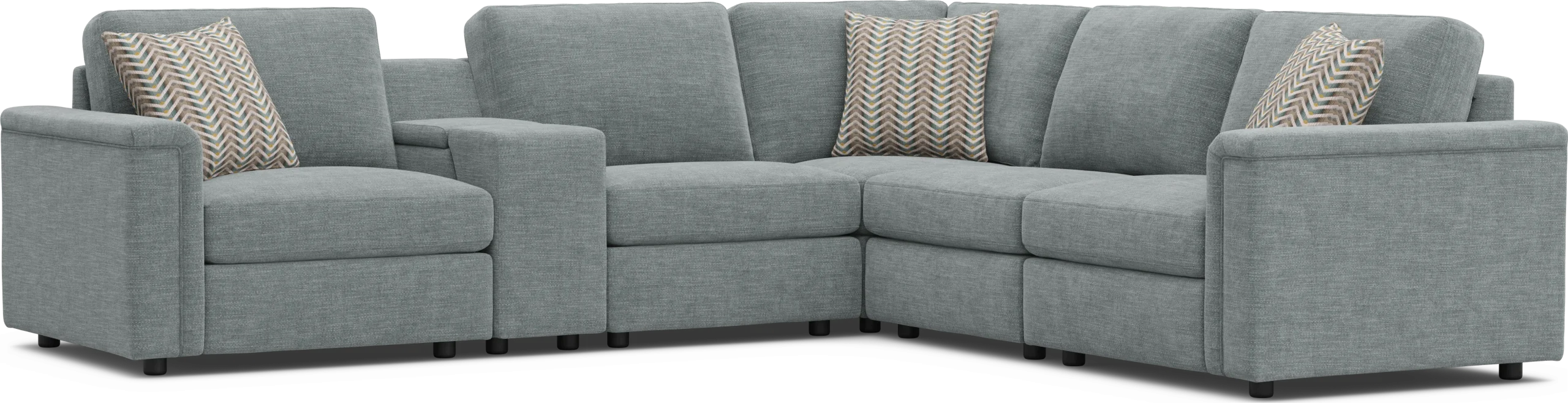 Tempo Modular 6 Pc Sectional With Media Console