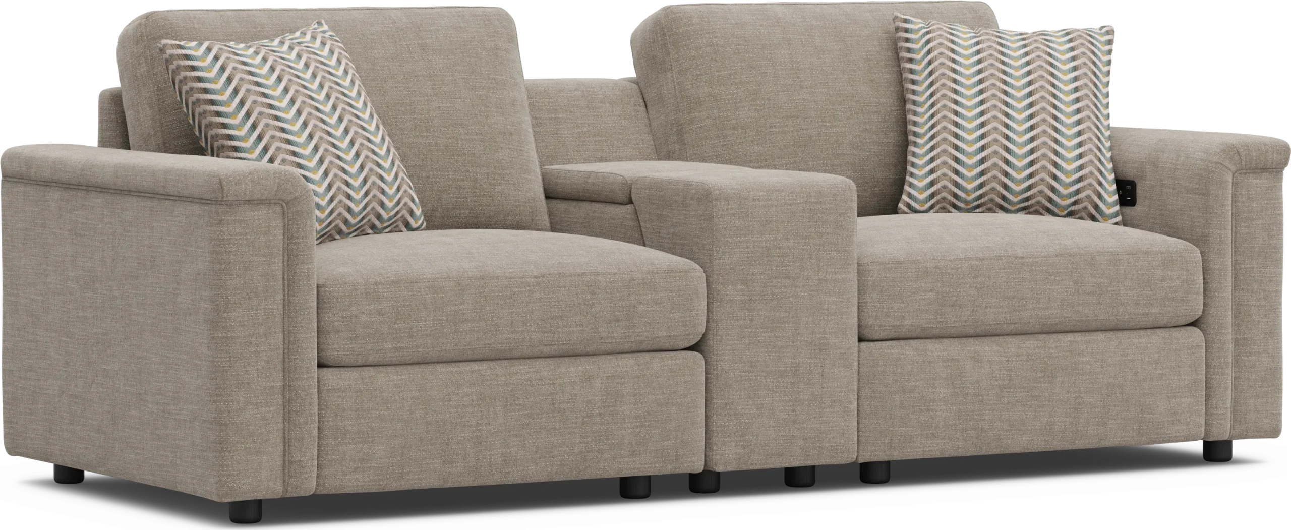 Tempo Modular 3 Pc Sectional With Media Console