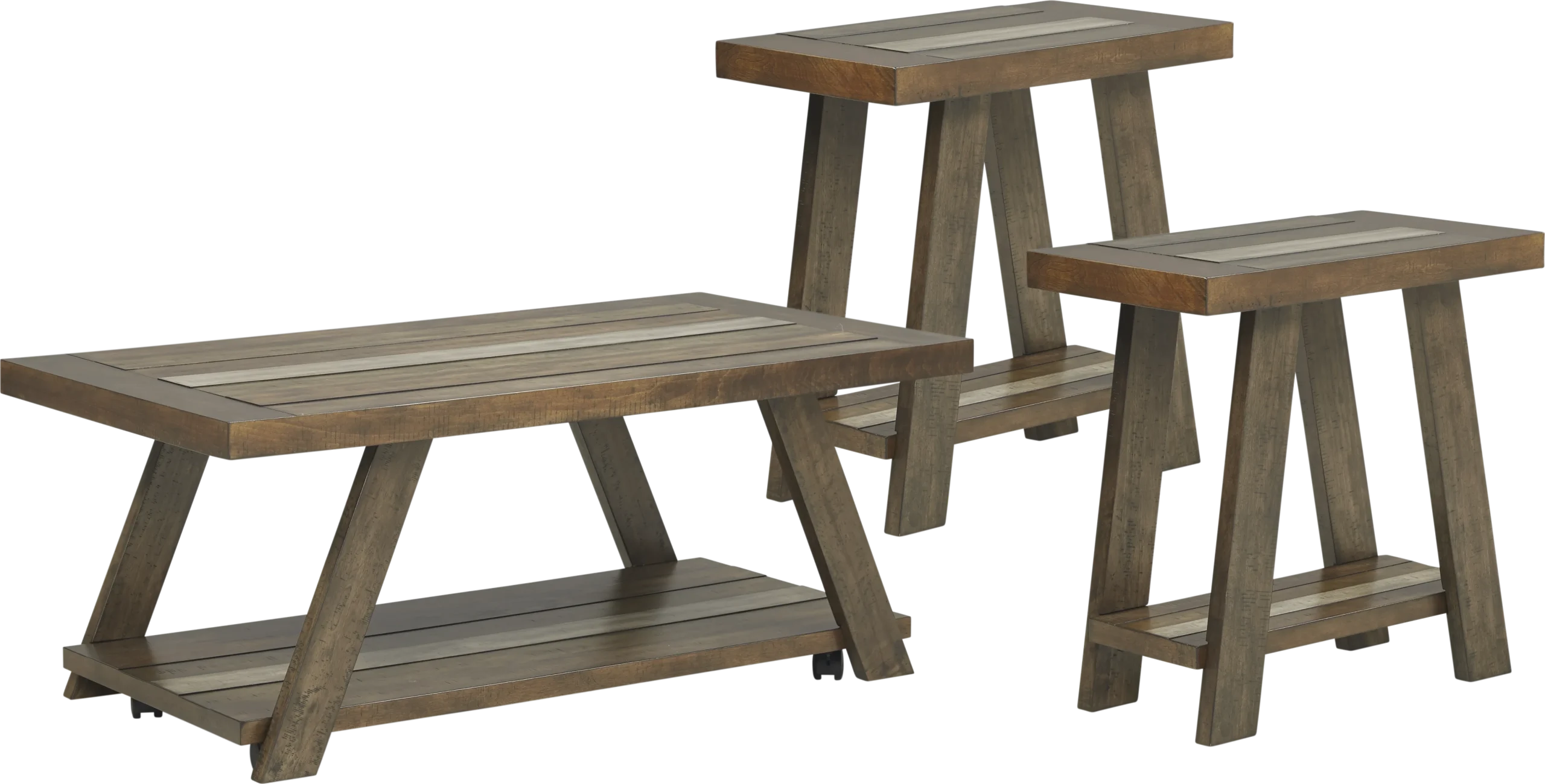 Cedar Creek Brown 3 Pc Table Set