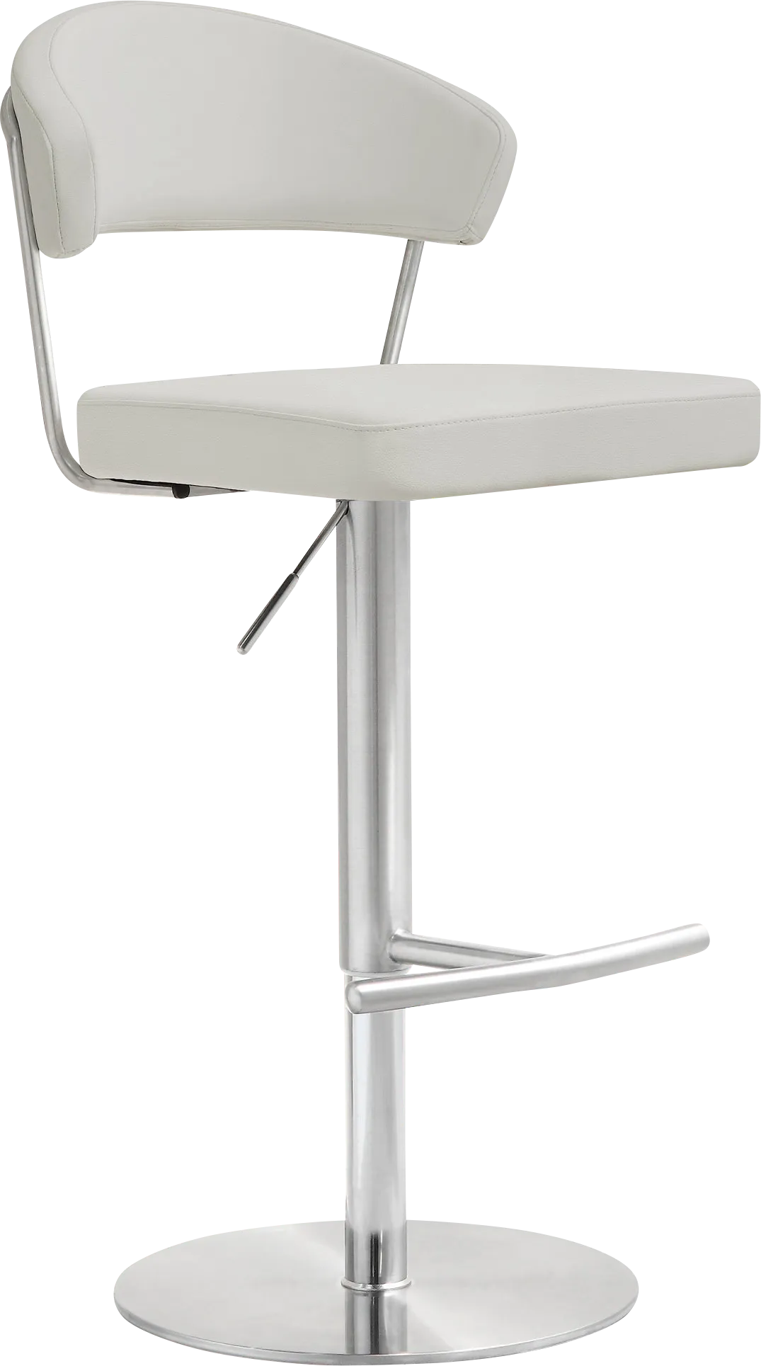 Cosmo Light Gray Adjustable Swivel Barstool