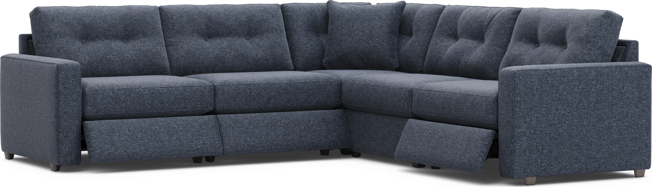 Dark Blue 5 Pc Power Reclining ModularOne