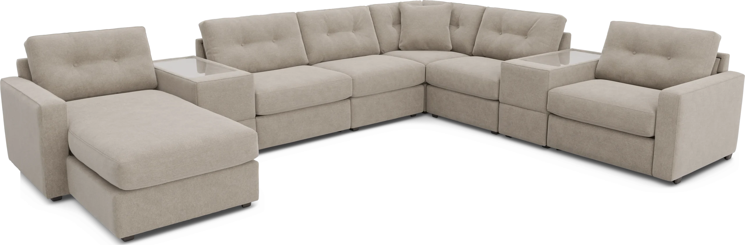 Beige 8 Pc Power Reclining ModularOne