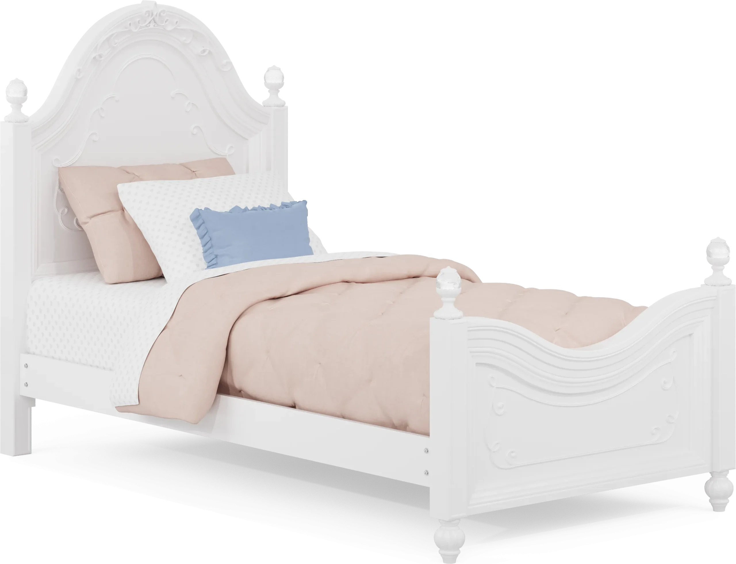 Disney Princess White Twin Panel Bed