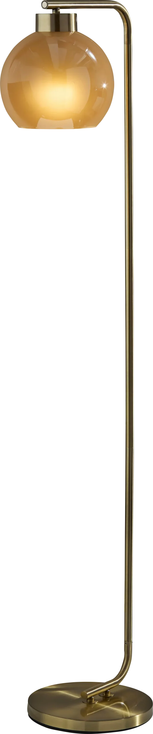 Clarion Hollow Brass Floor Lamp