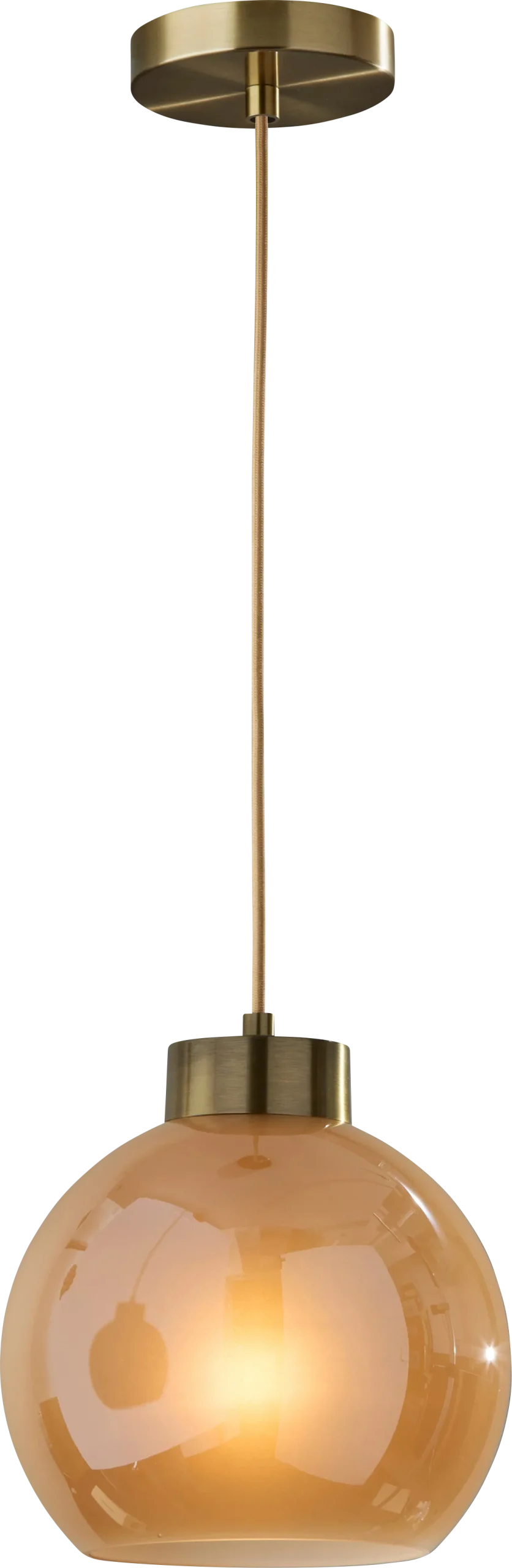 Clarion Hollow Brass Pendant