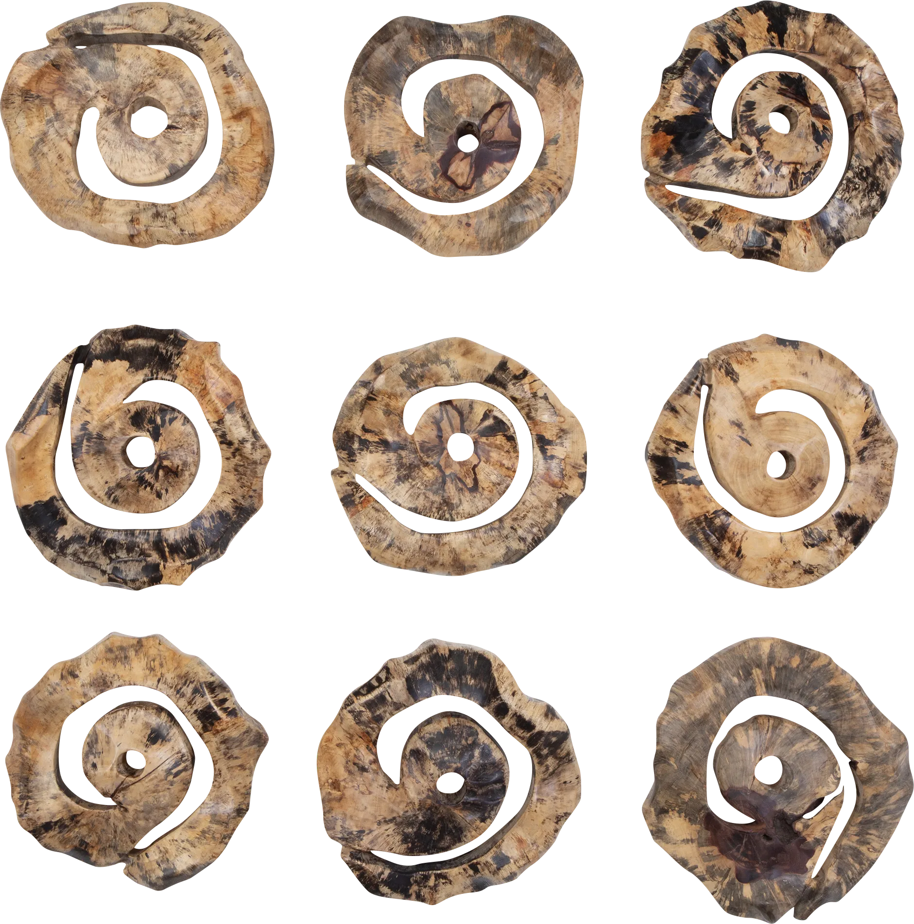 Ceska Brown Wall Decor, Set of 9