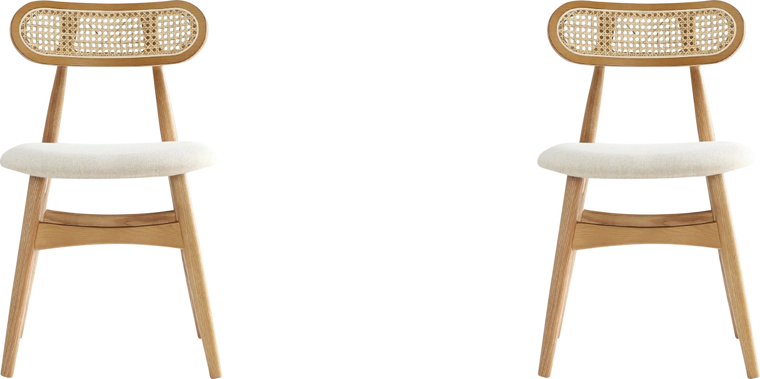 Crowex Natural Side Chair, Set of 2