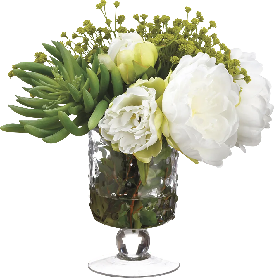 Dezen Green/White Silk Plant