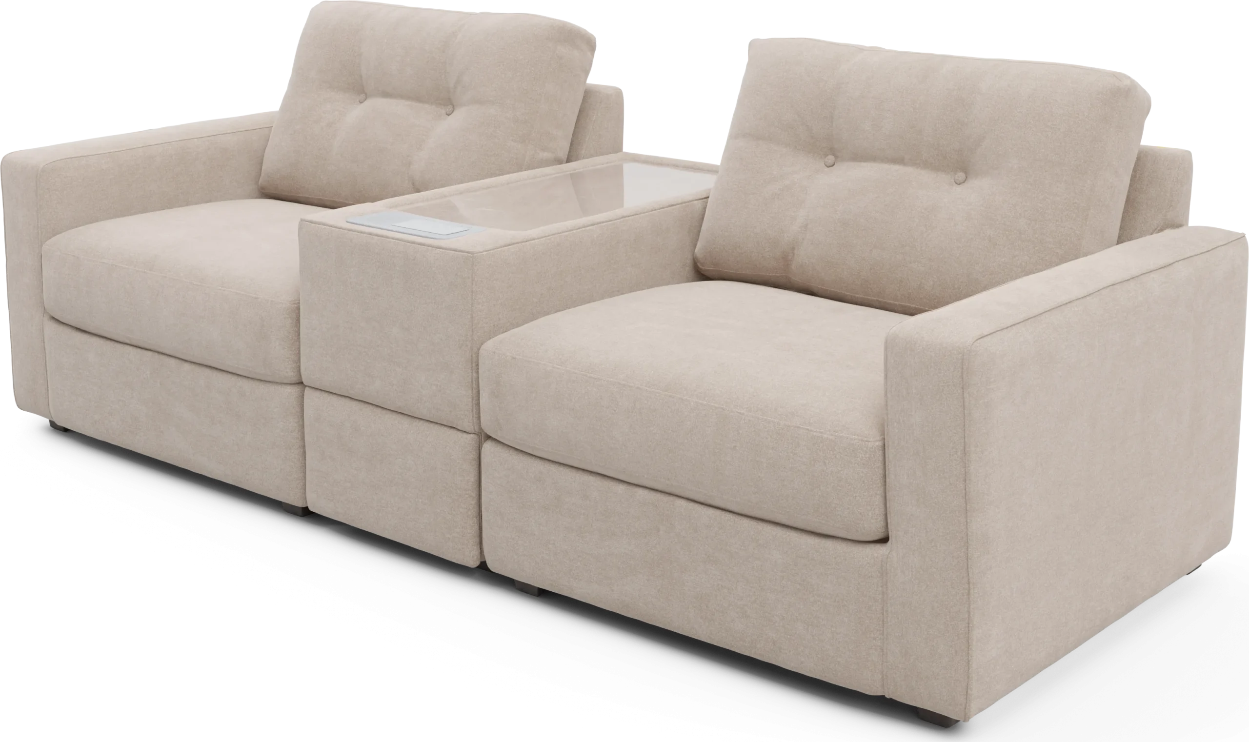 Beige 3 Pc ModularOne with Media Console