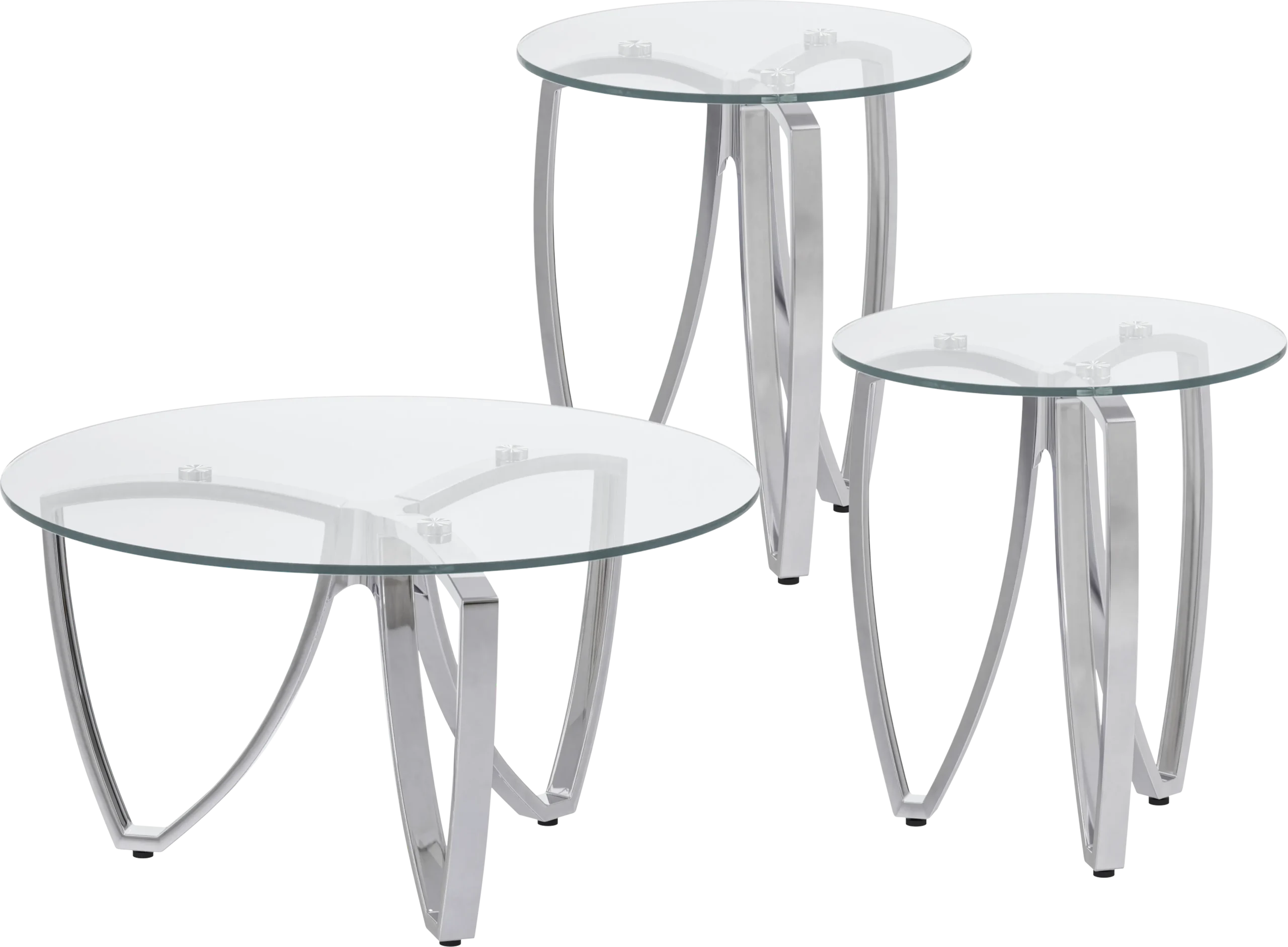 Celine Silver 3 Pc Table Set
