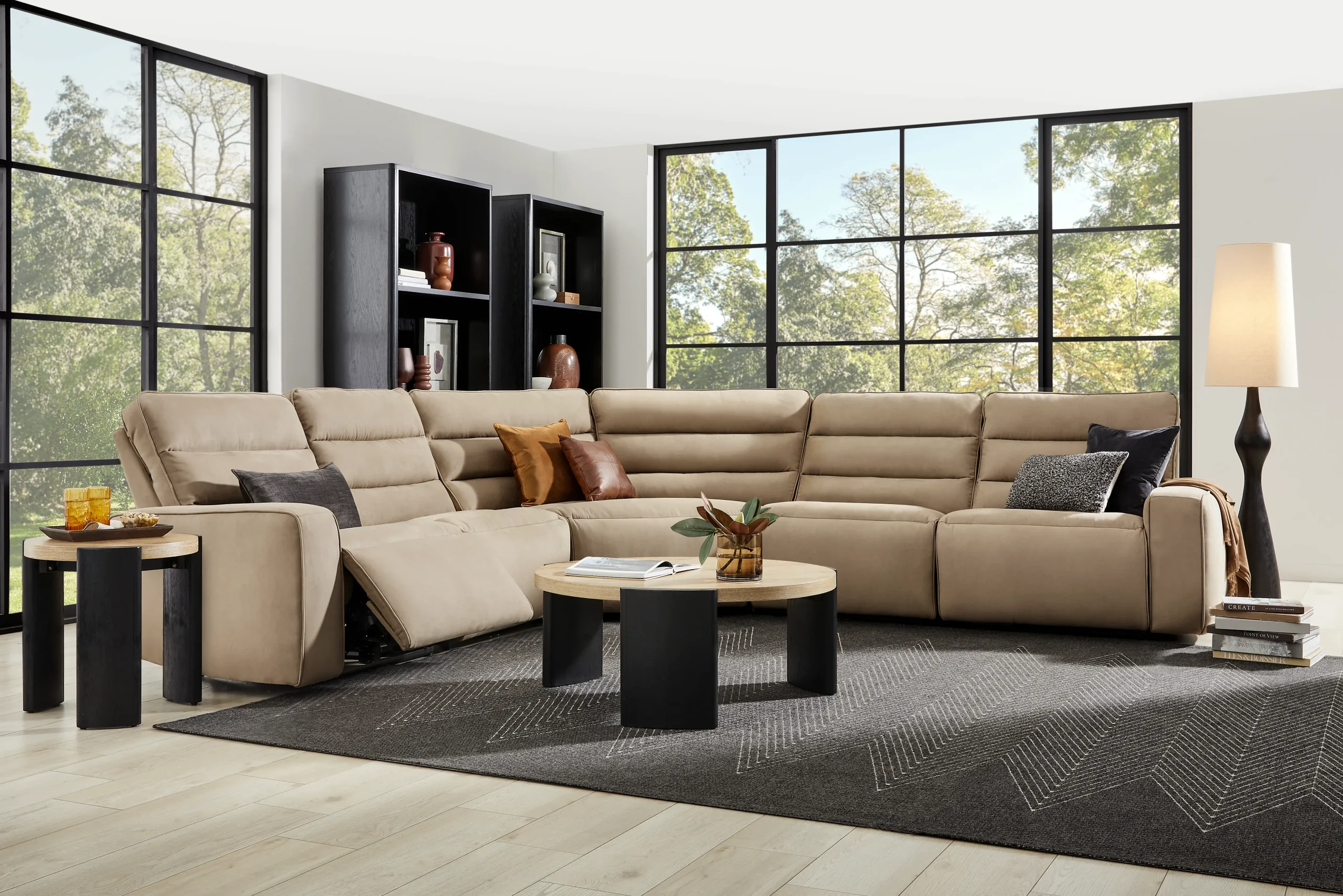 Del Mar 8 Pc Dual Power Reclining Sectional Living Room