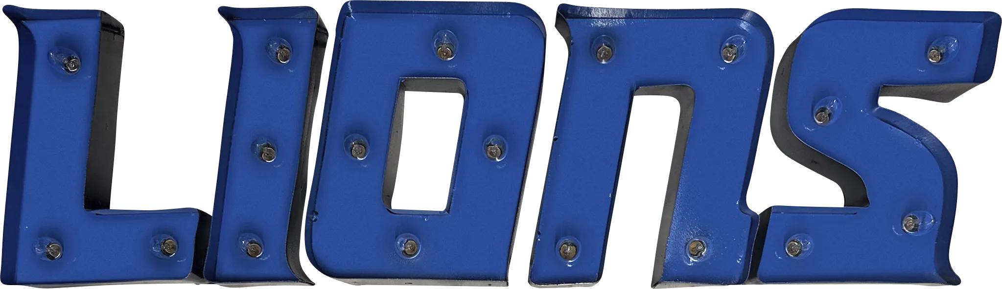 Detroit Lions Blue Metal Wall Decor