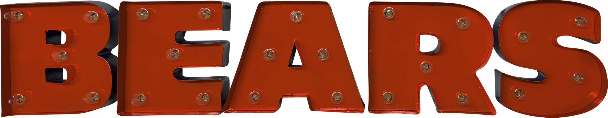 Chicago Bears Orange Metal Wall Decor