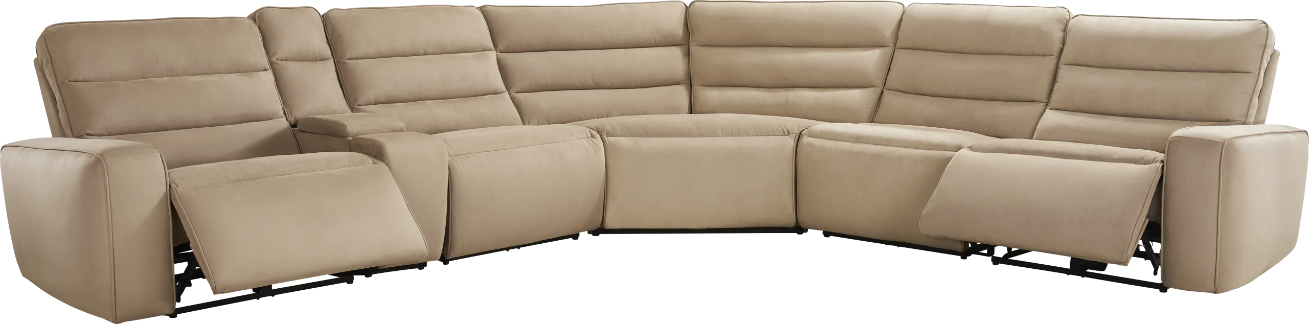 Del Mar 6 Pc Dual Power Reclining Sectional