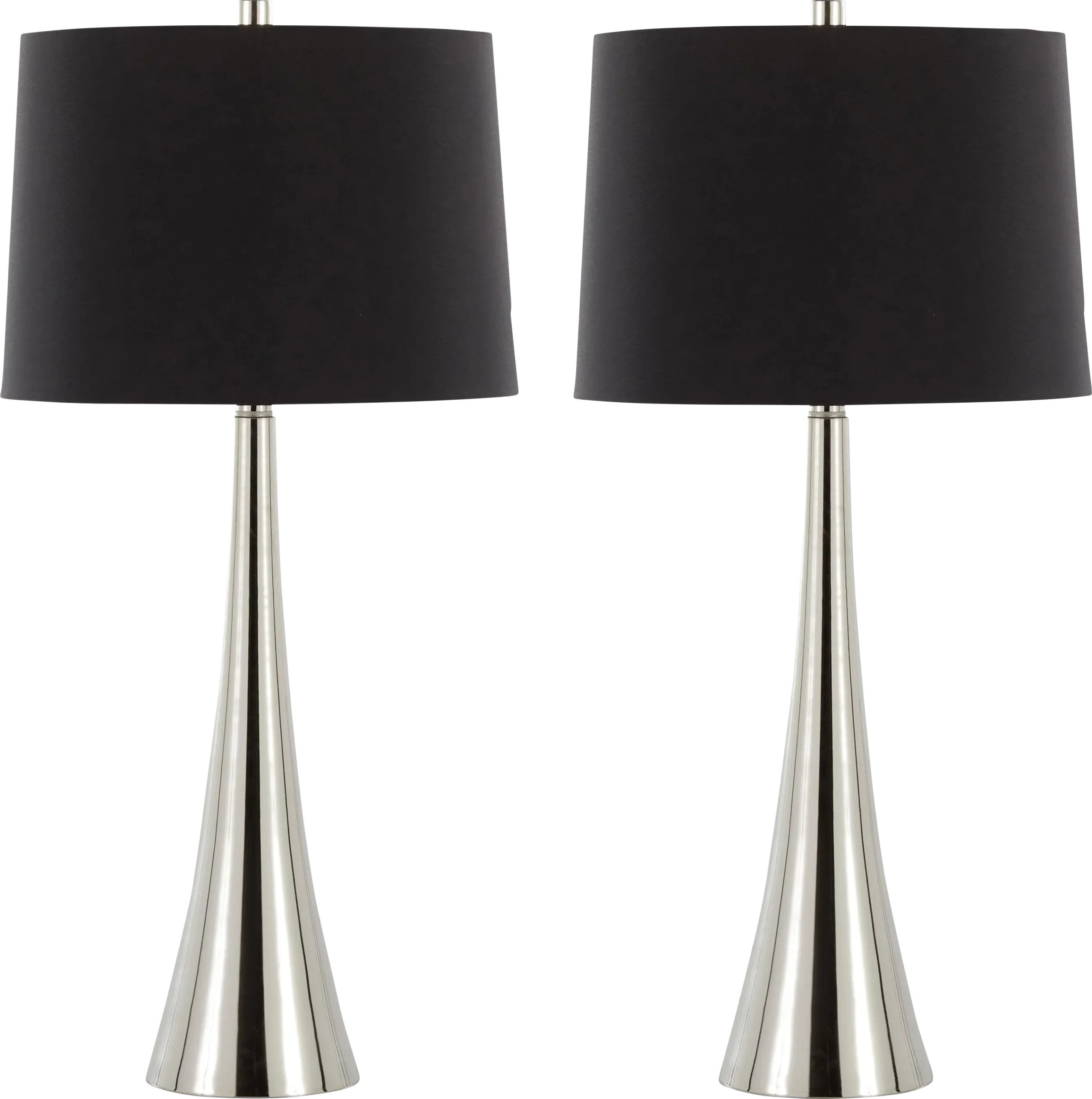 Bentler Trail Silver Lamp, Set of 2