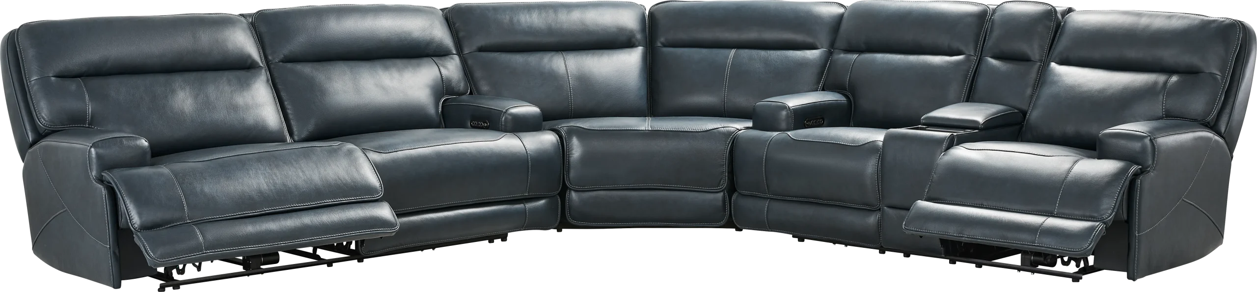 Brayden Leather 3 Pc Dual Power Reclining Sectional