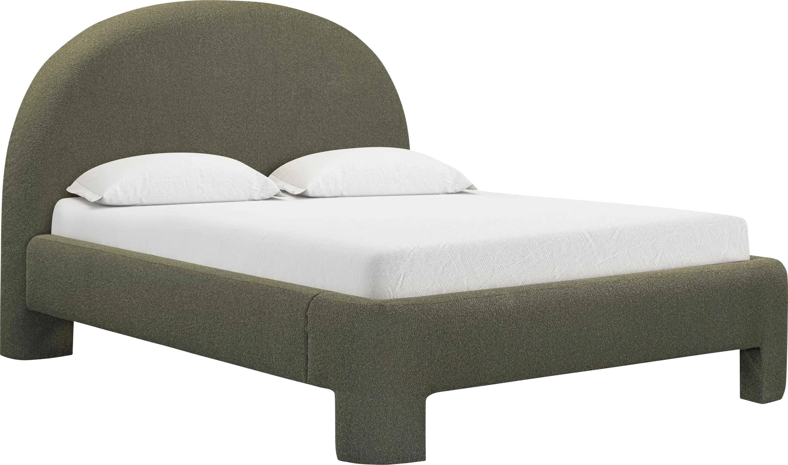 Debony Green Queen Bed